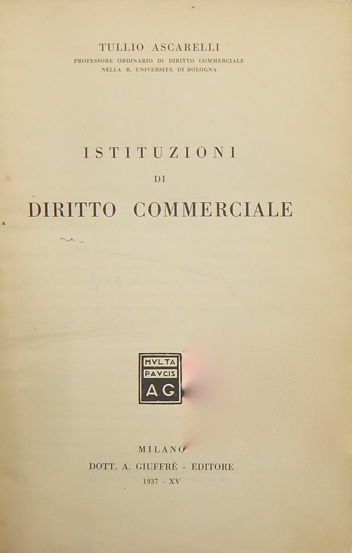 Istituzioni di diritto commerciale