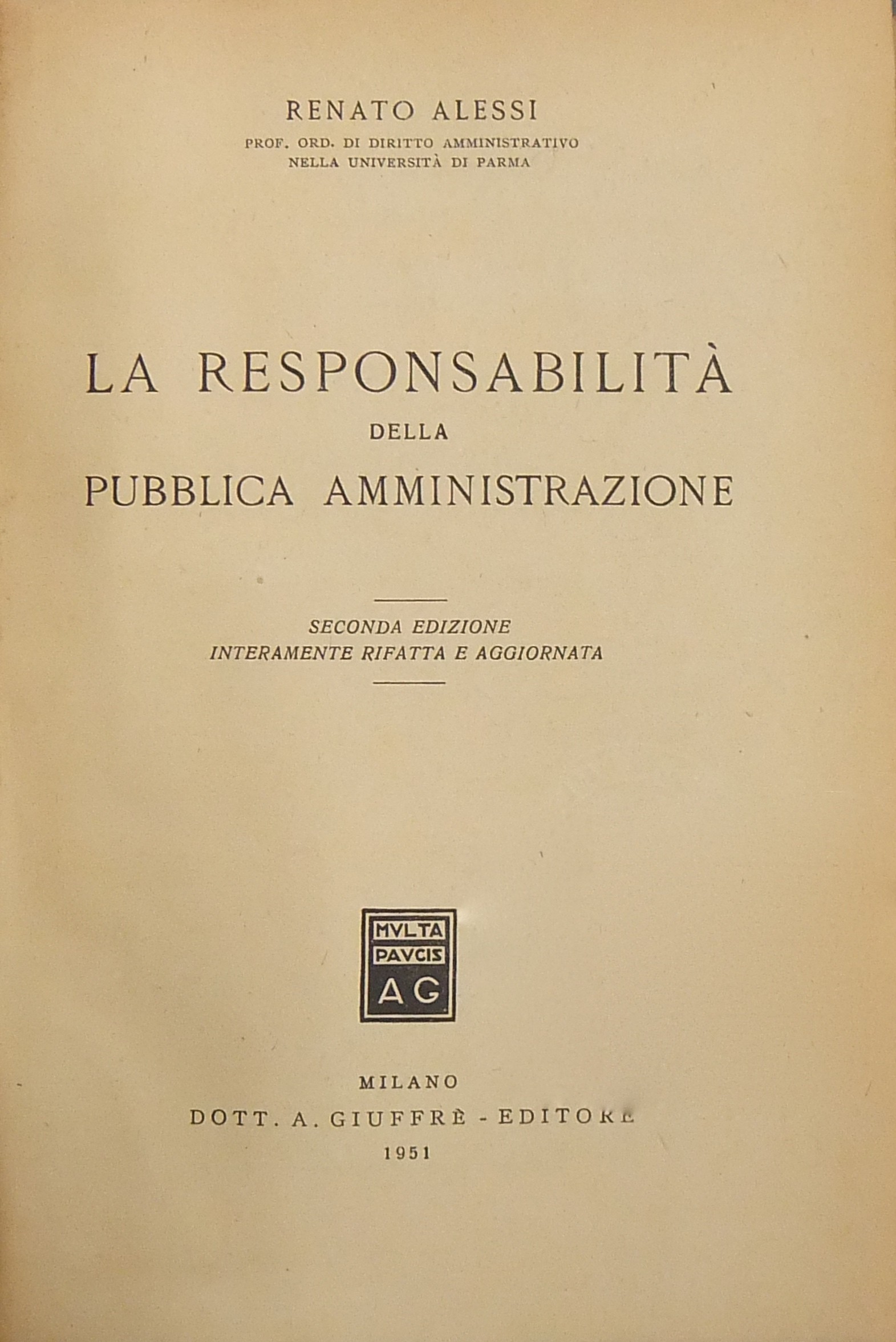 La responsabilità della pubblica amministrazione