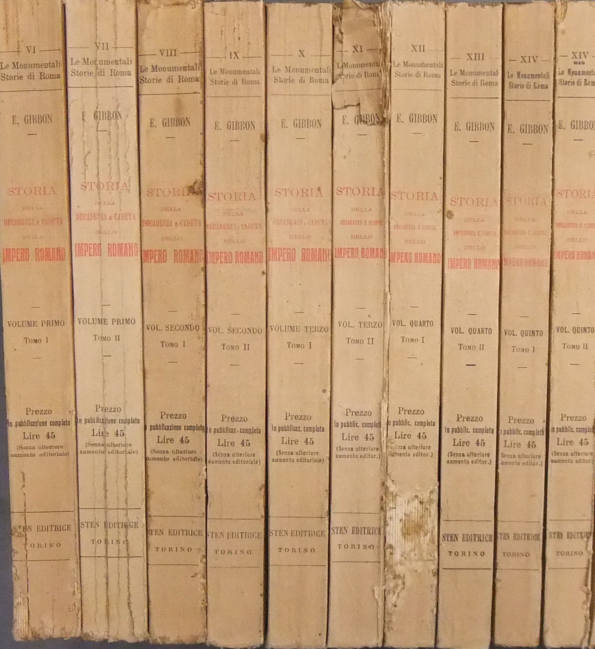 Storia della decadenza e caduta dello Impero Romano.