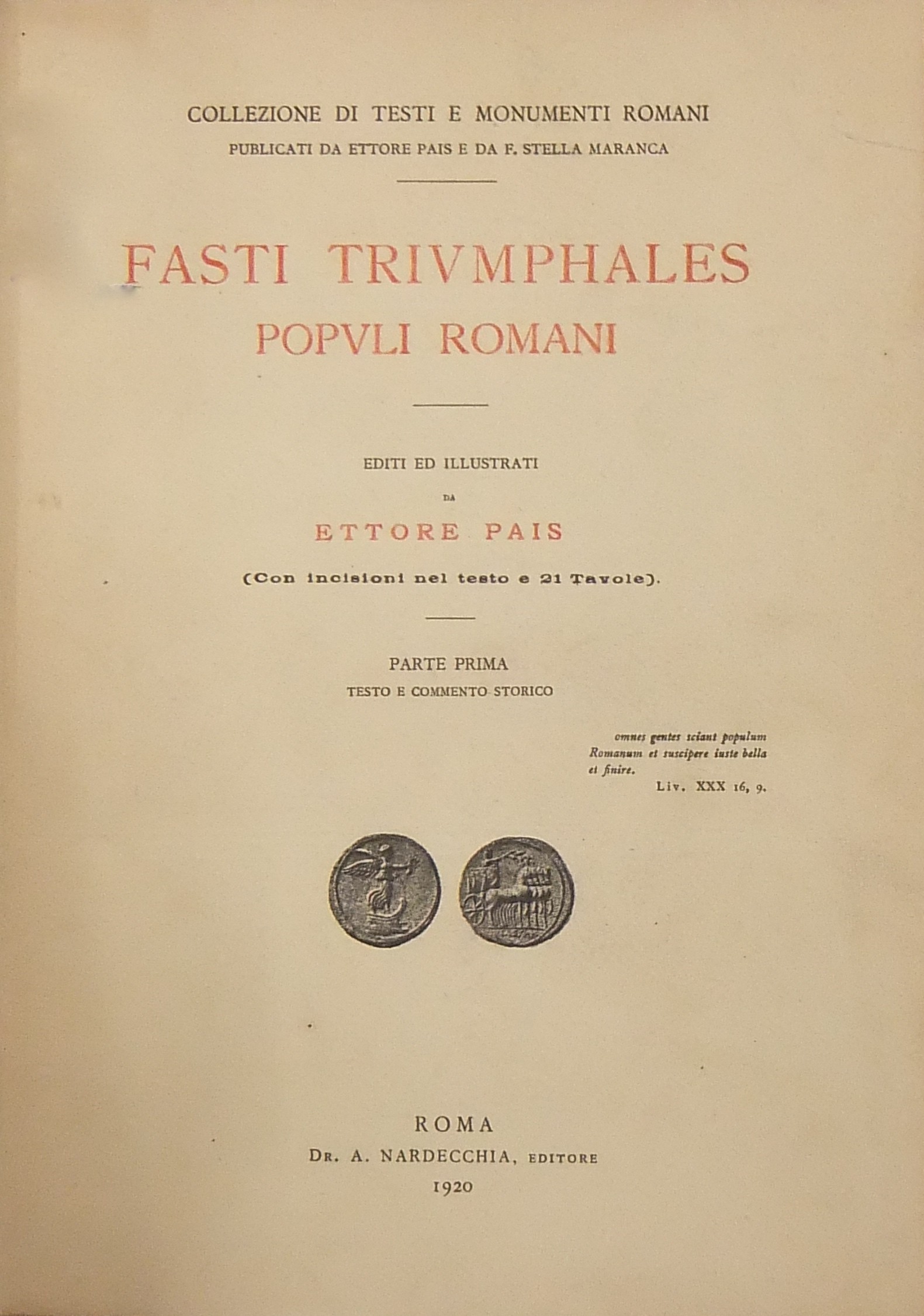Fasti triumphales populi romani.