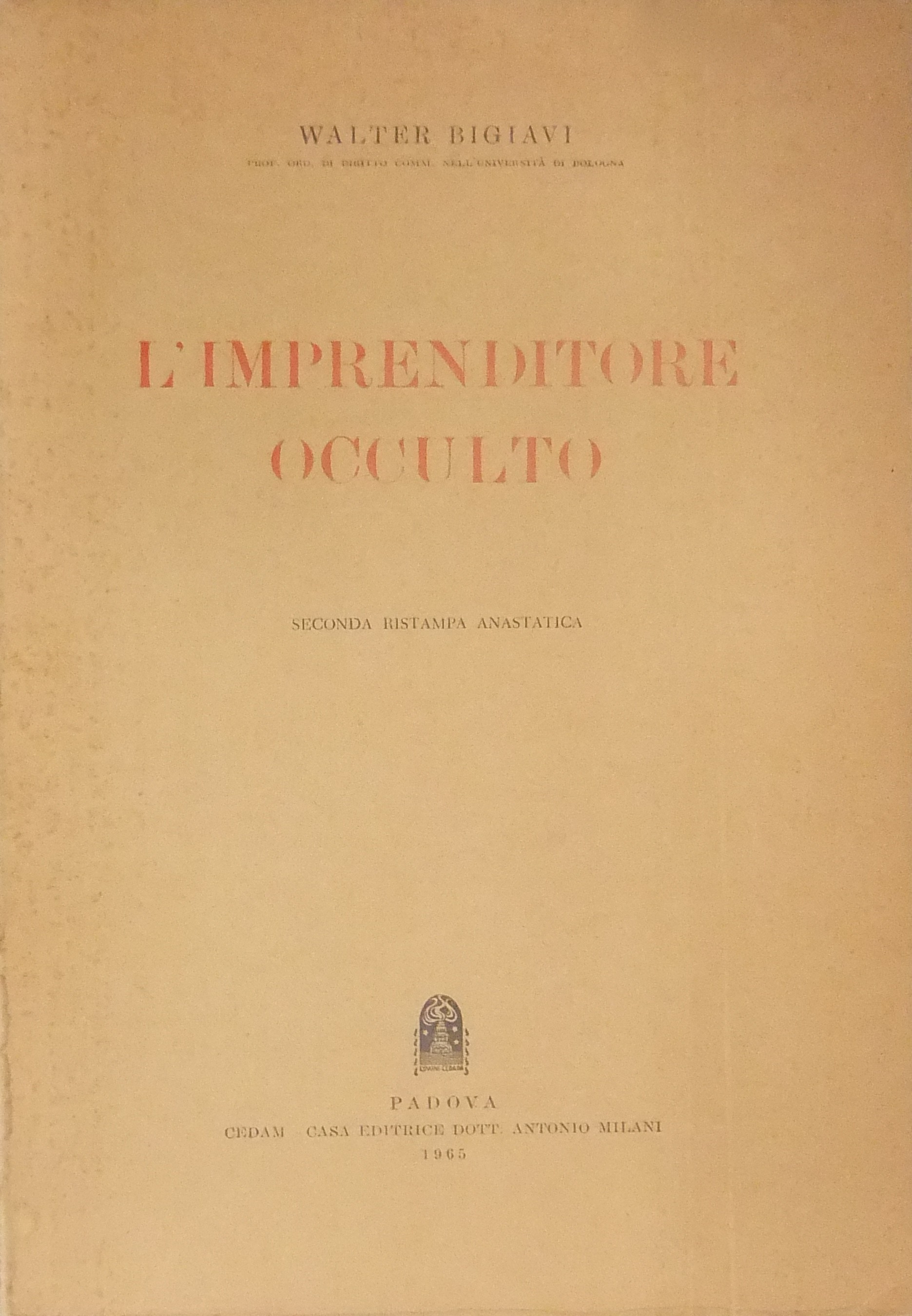 L'imprenditore occulto