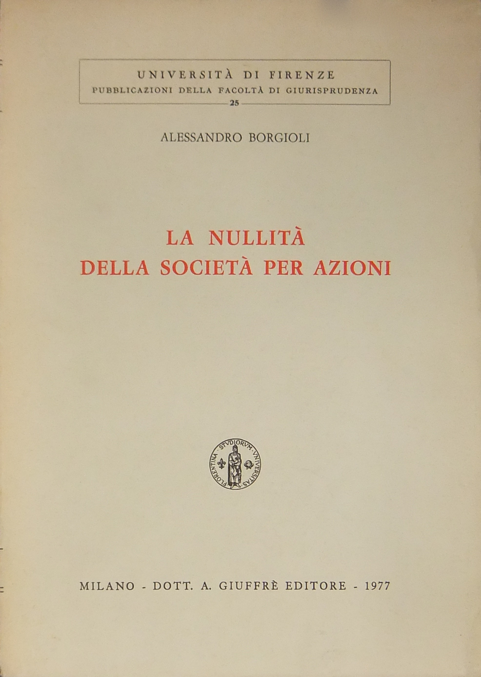 La nullità della società per azioni
