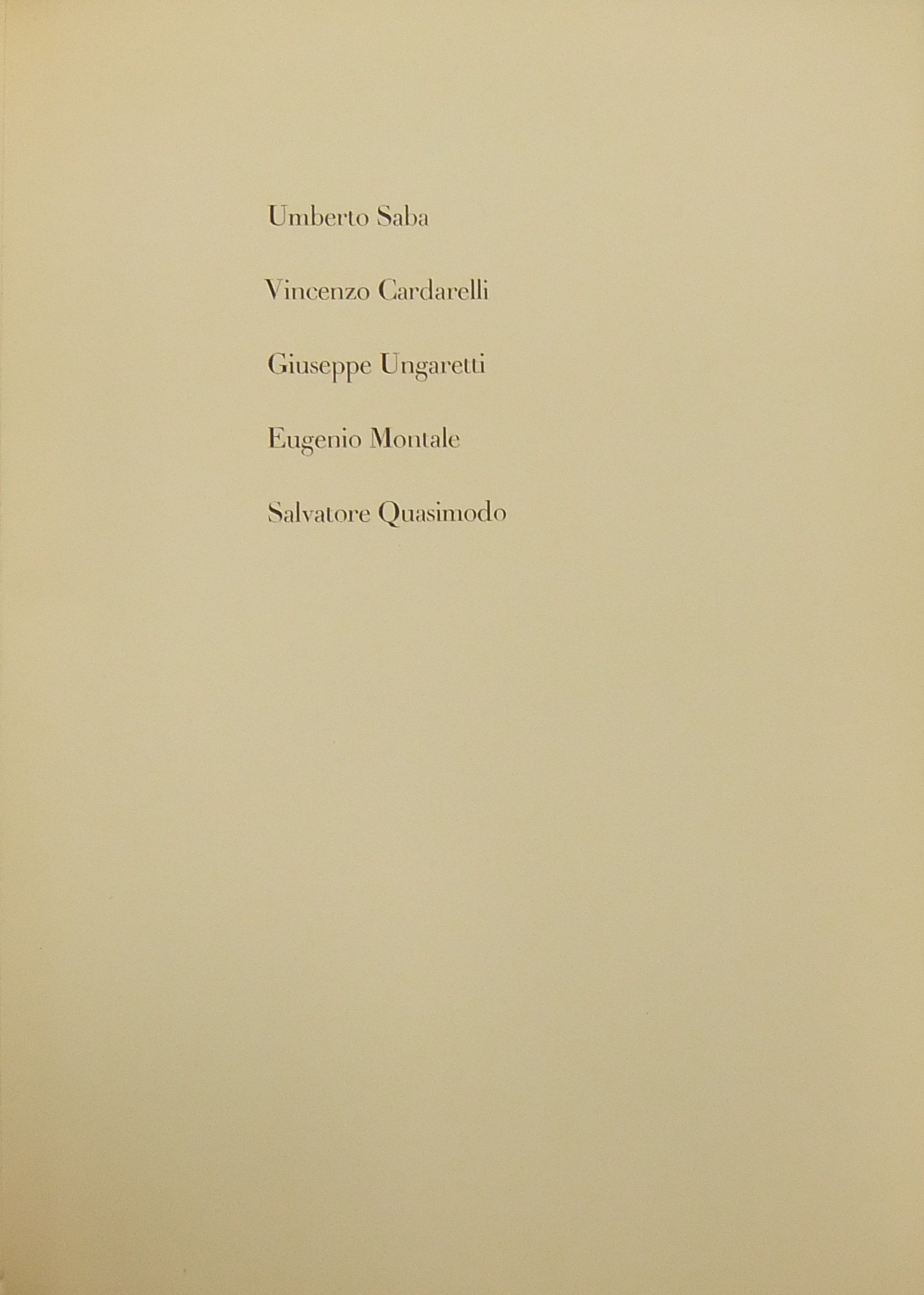 Italienische Lyrik der Gegenwart 