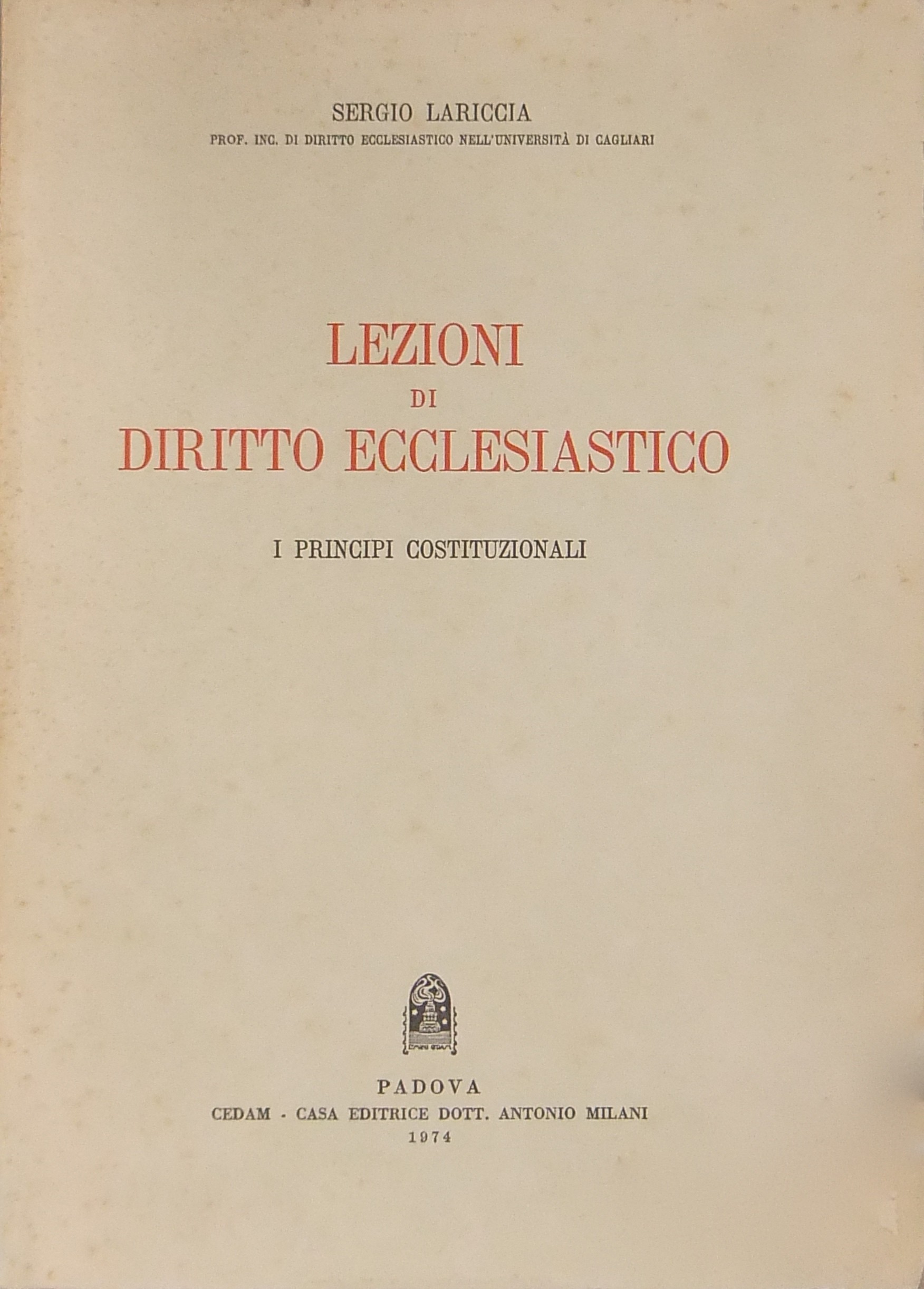 Lezioni di diritto ecclesiatico