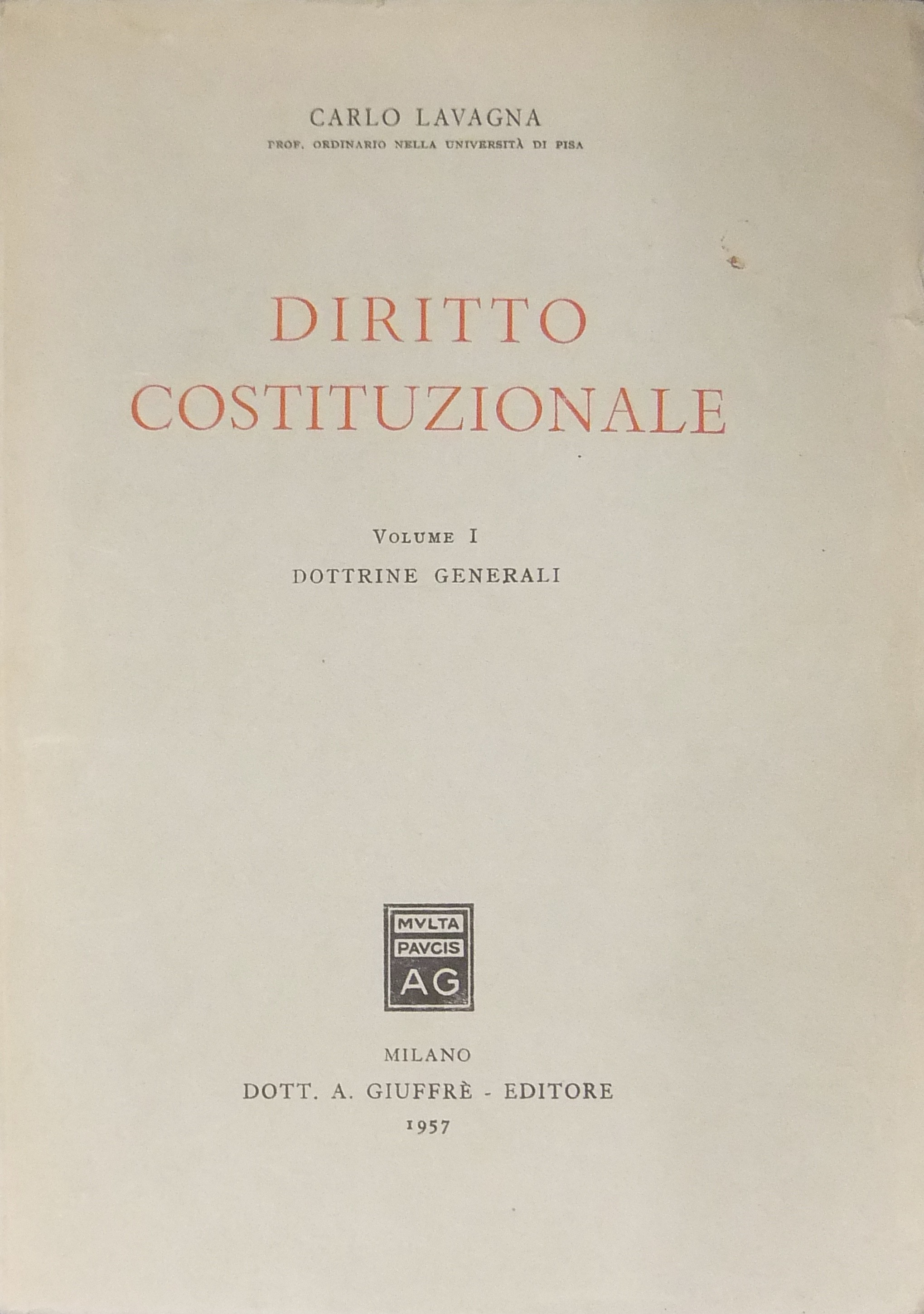 Diritto costituzionale.