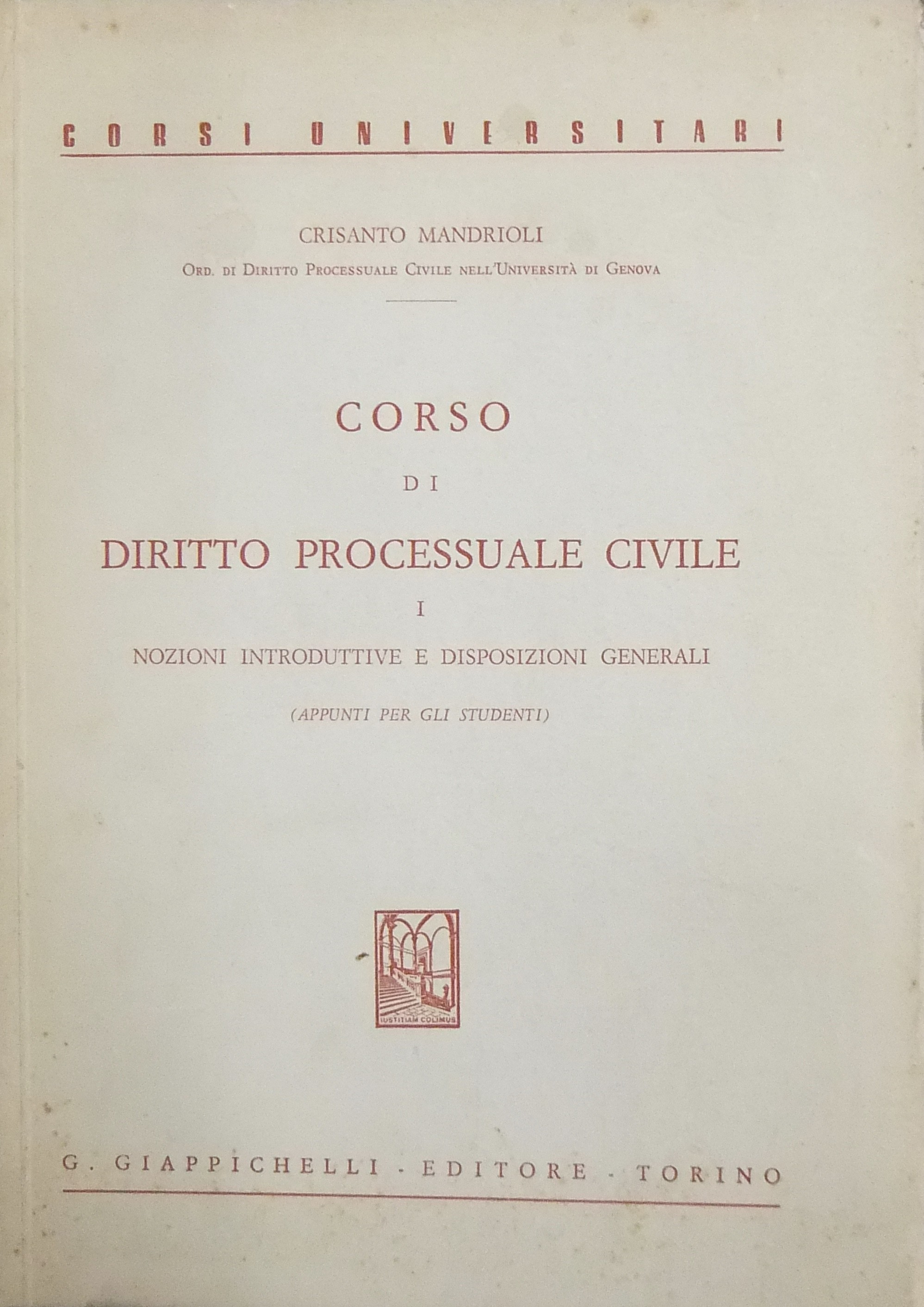Corso di diritto processuale civile.