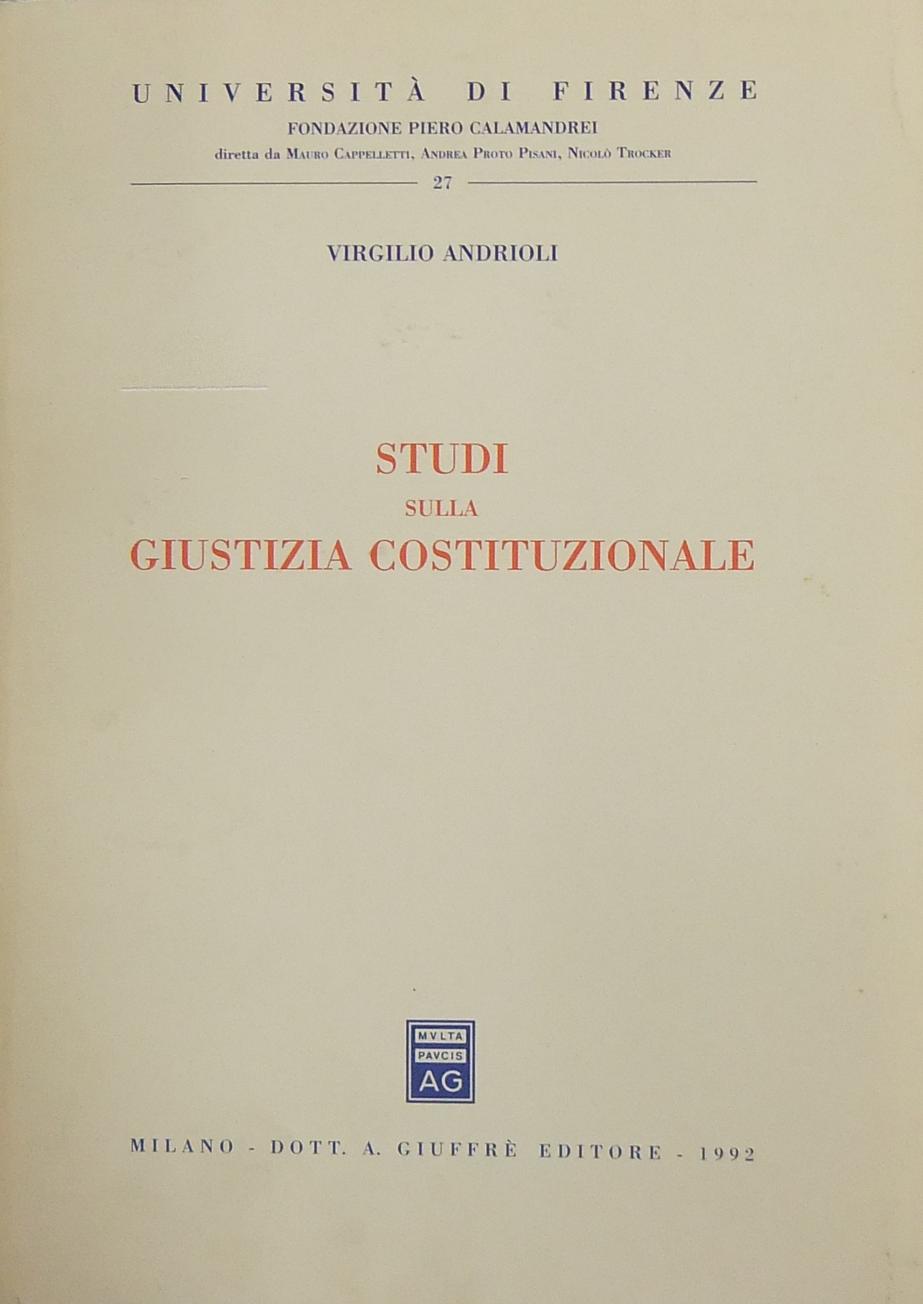 Studi sulla giustizia costituzionale