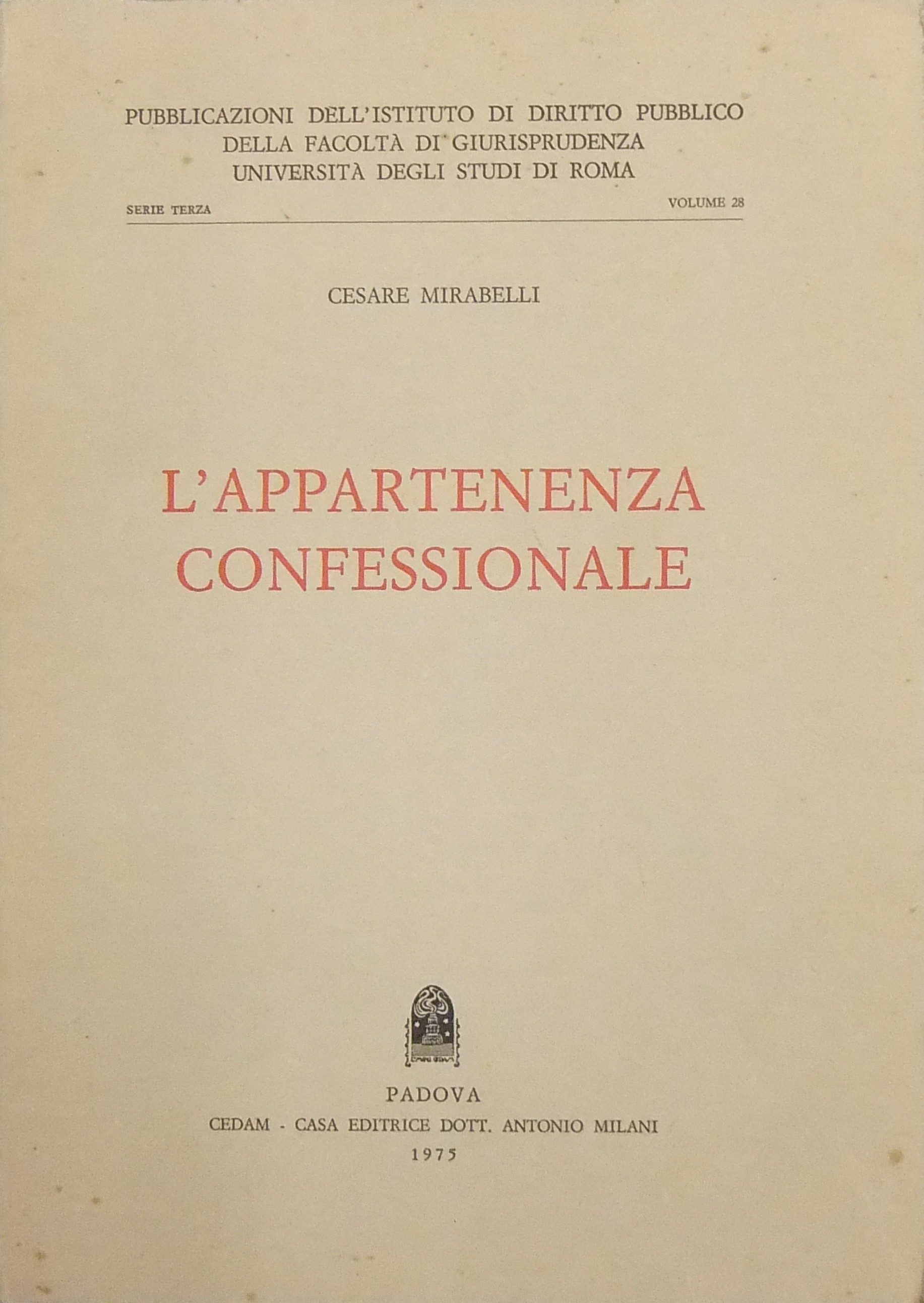 L'appartenenza confessionale