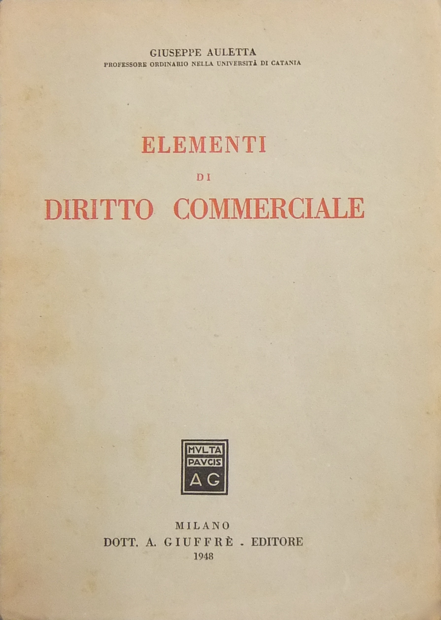 Elementi di diritto commerciale