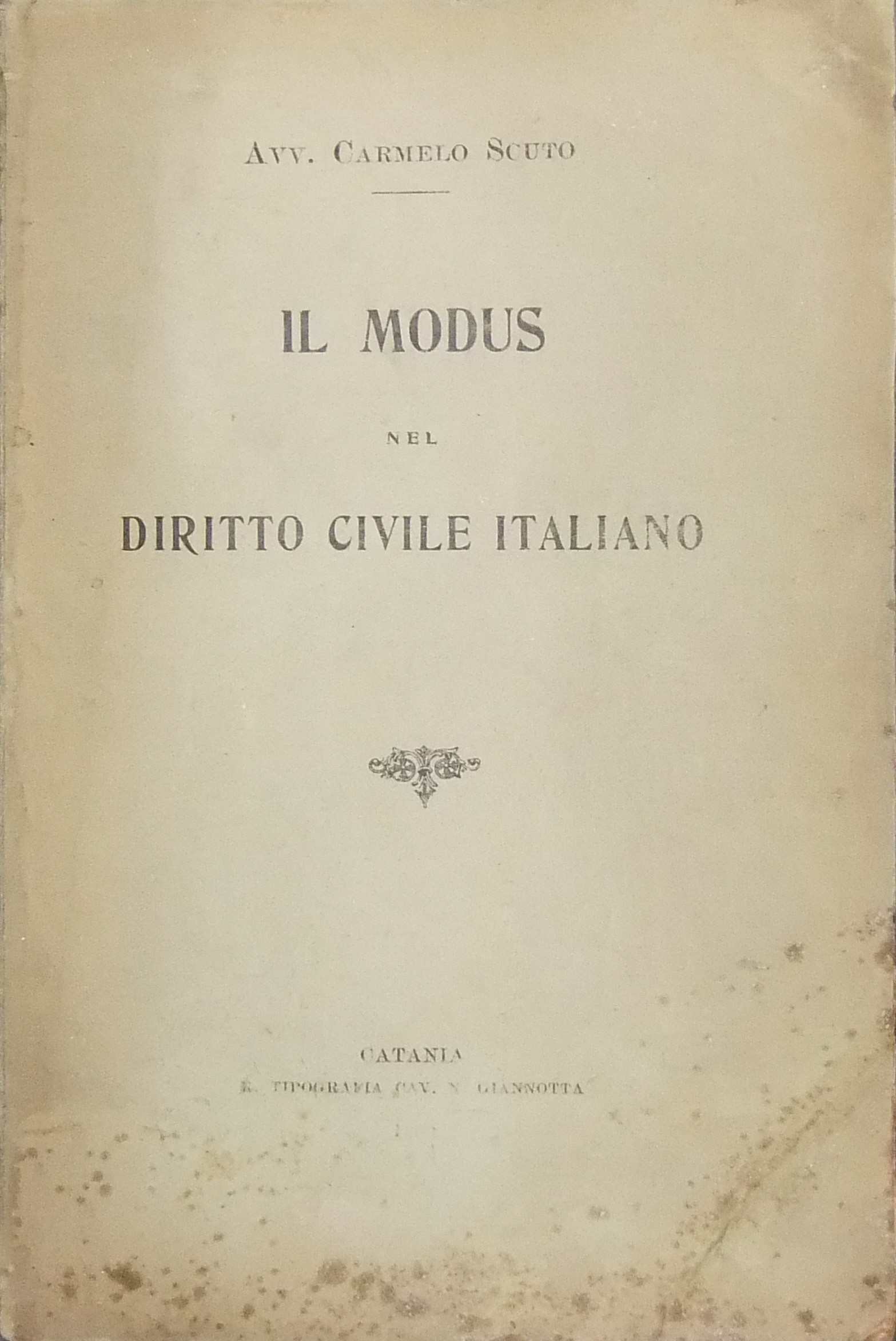 Il modus nel diritto civile italiano