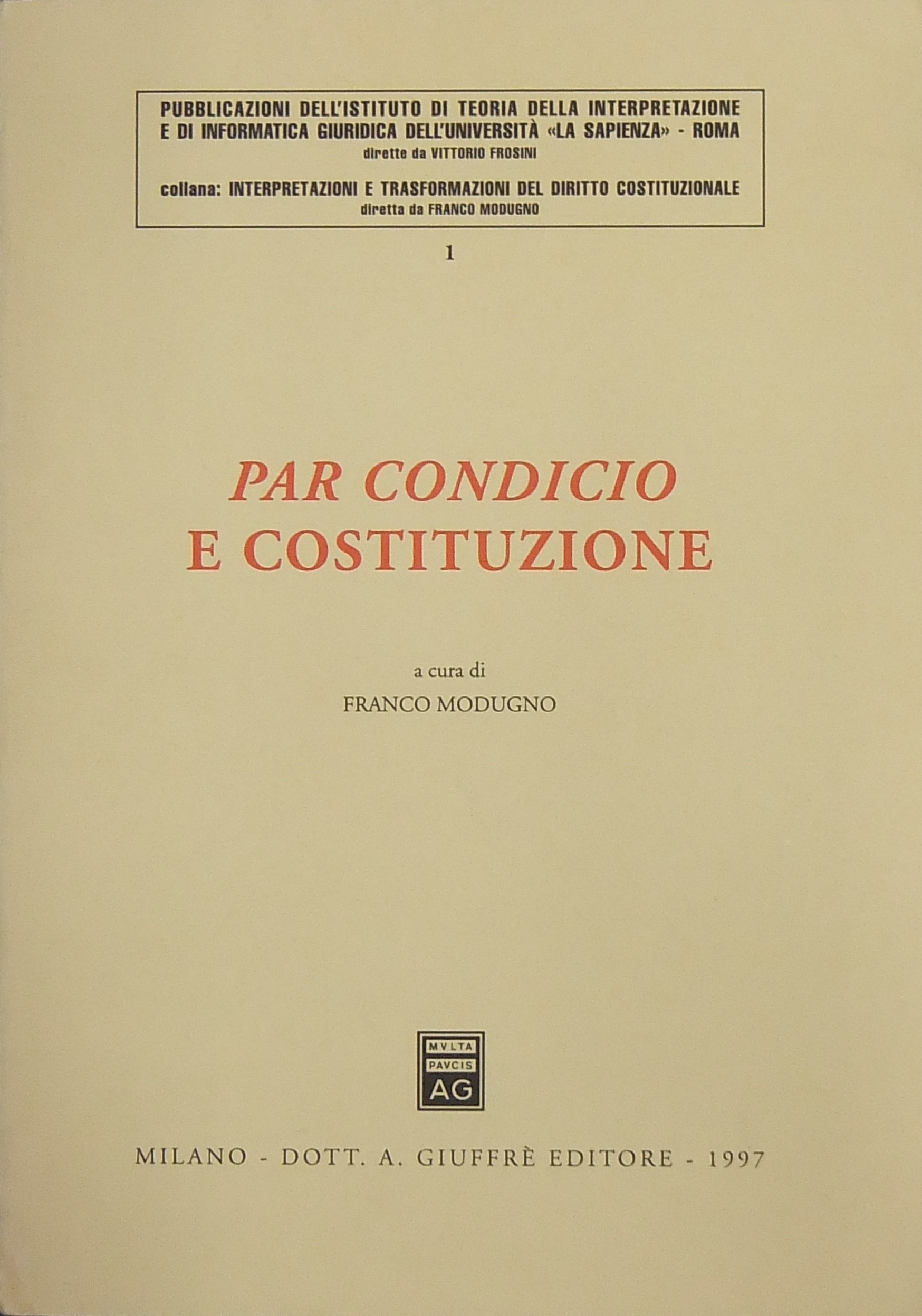 Par condicio e Costituzione