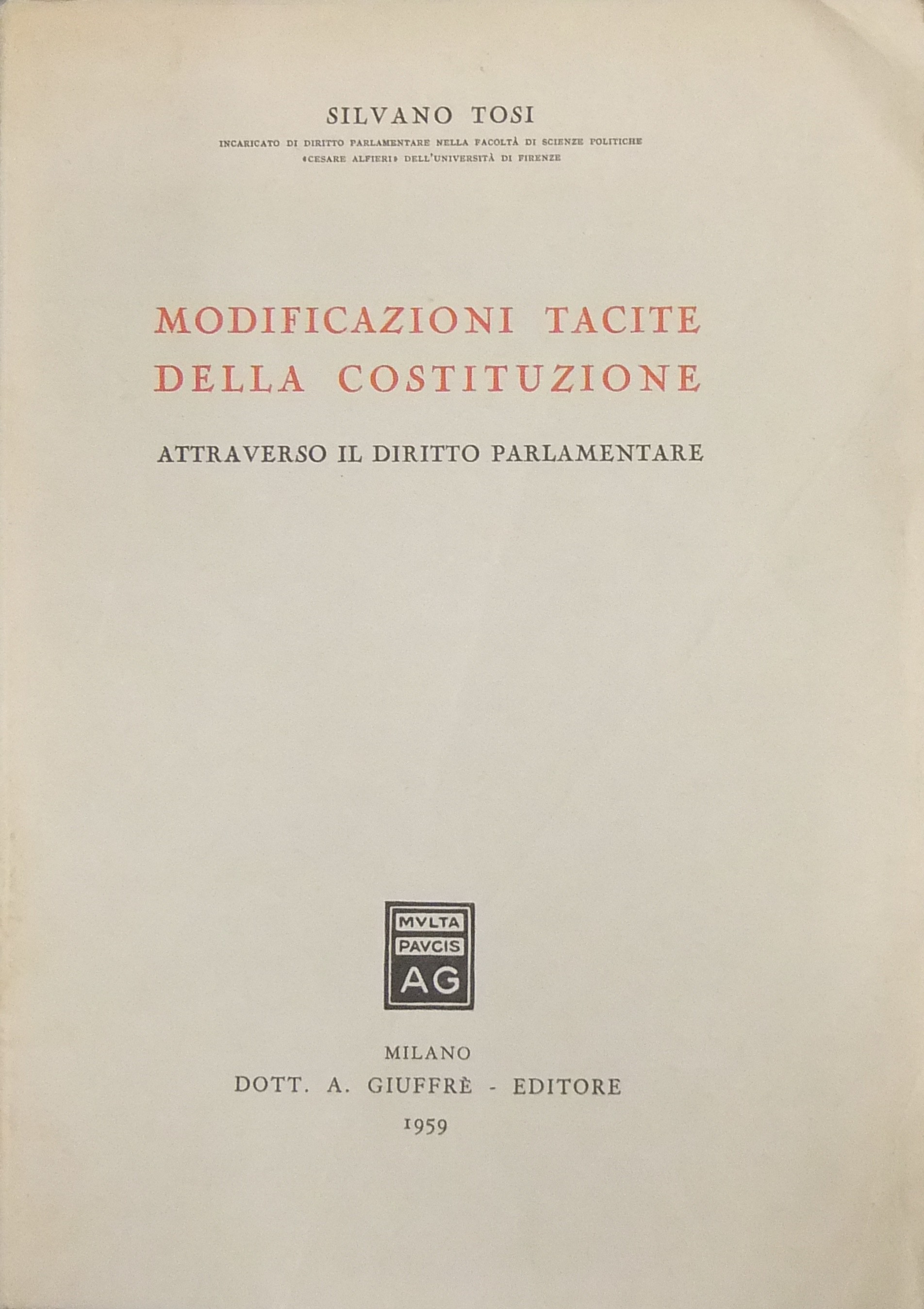 Modificazioni tacite della Costituzione