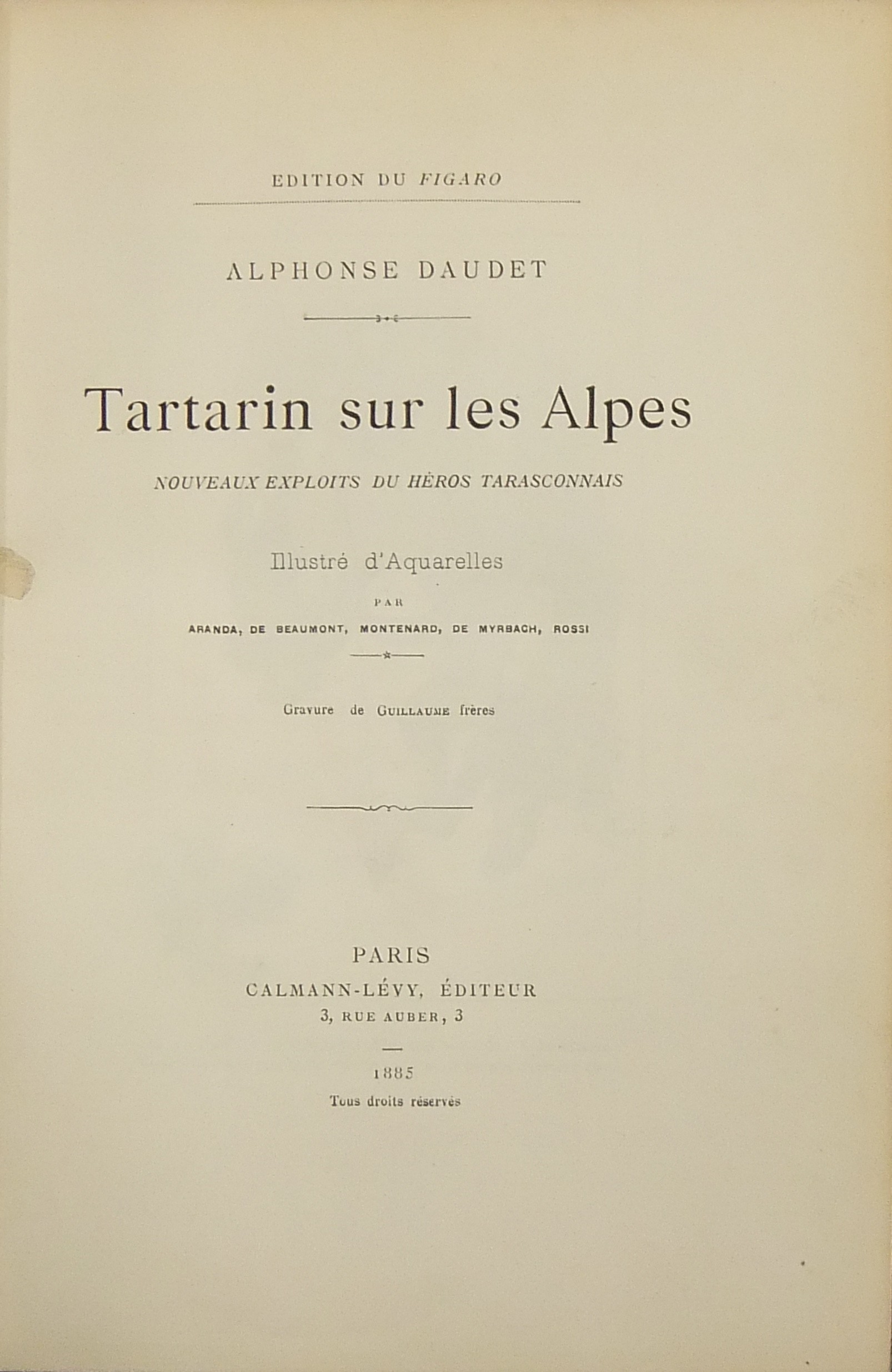 Tartarin sur les Alpes. 