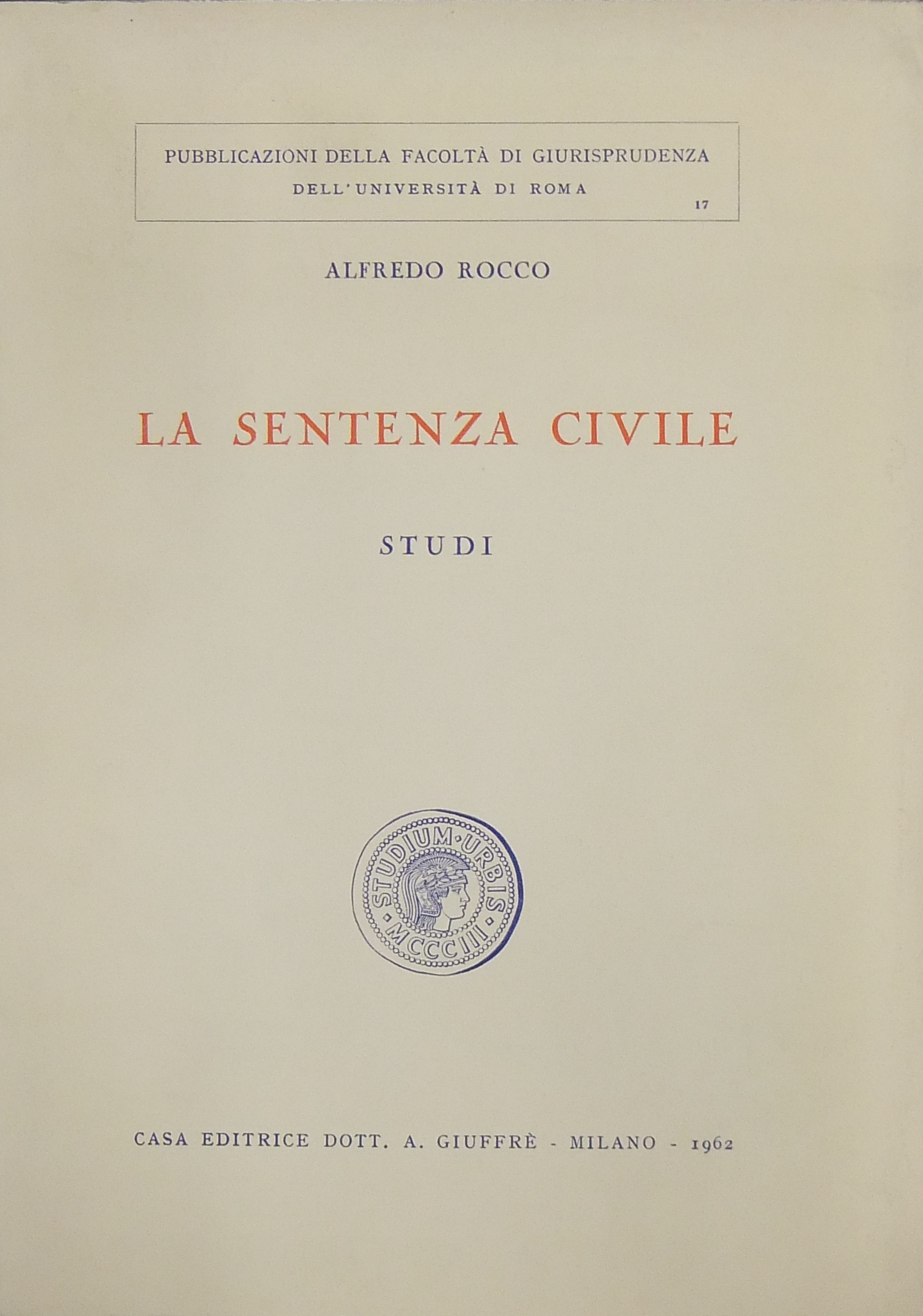 La sentenza civile. Studi