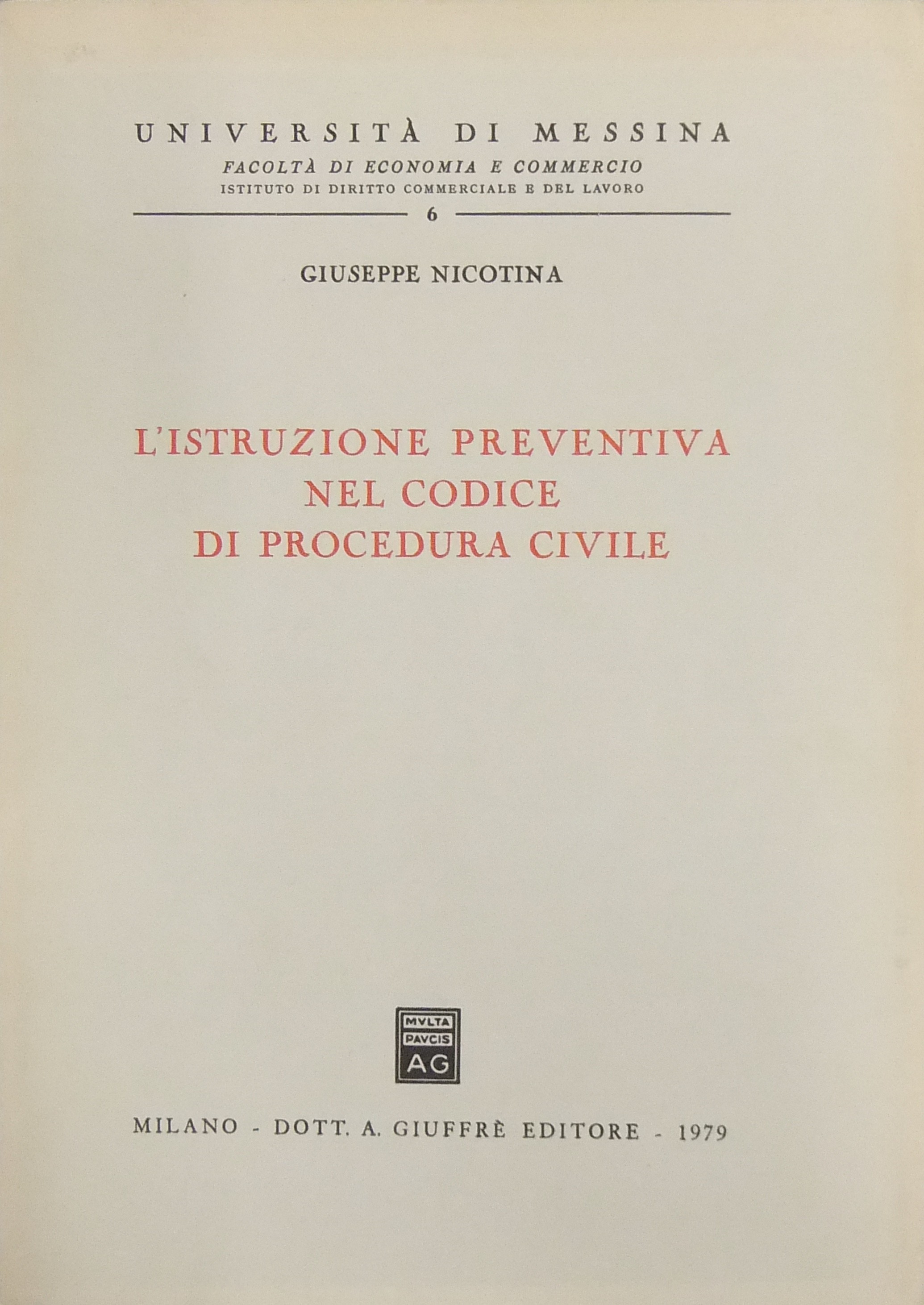 L'istruzione preventiva nel codice di procedura civile
