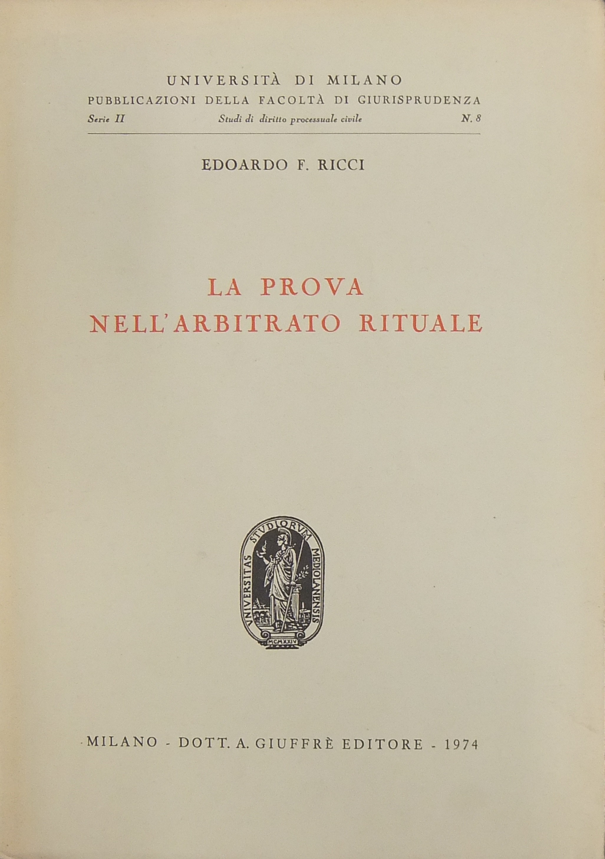 La prova nell'arbitrato rituale