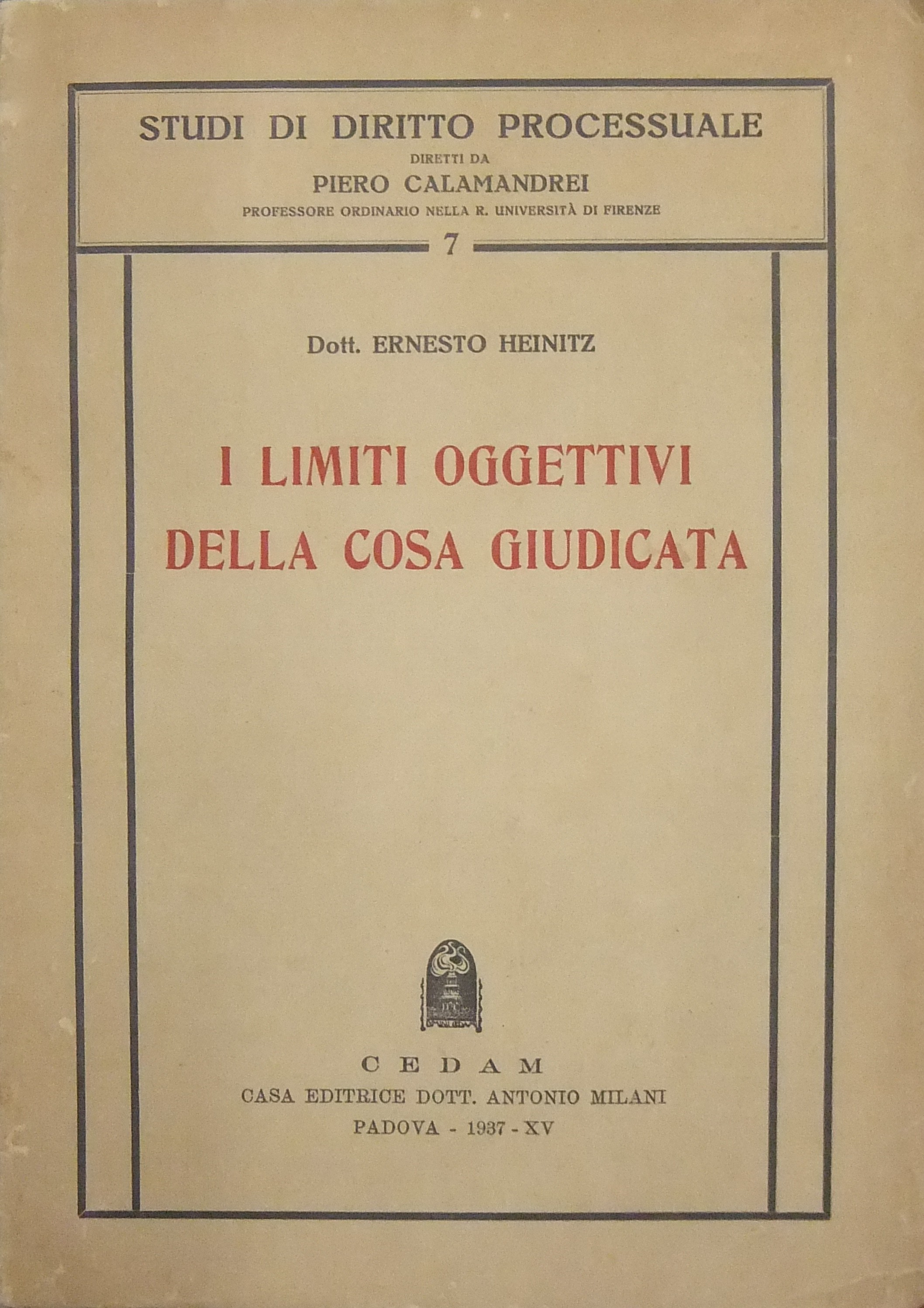I limiti oggettivi della cosa giudicata