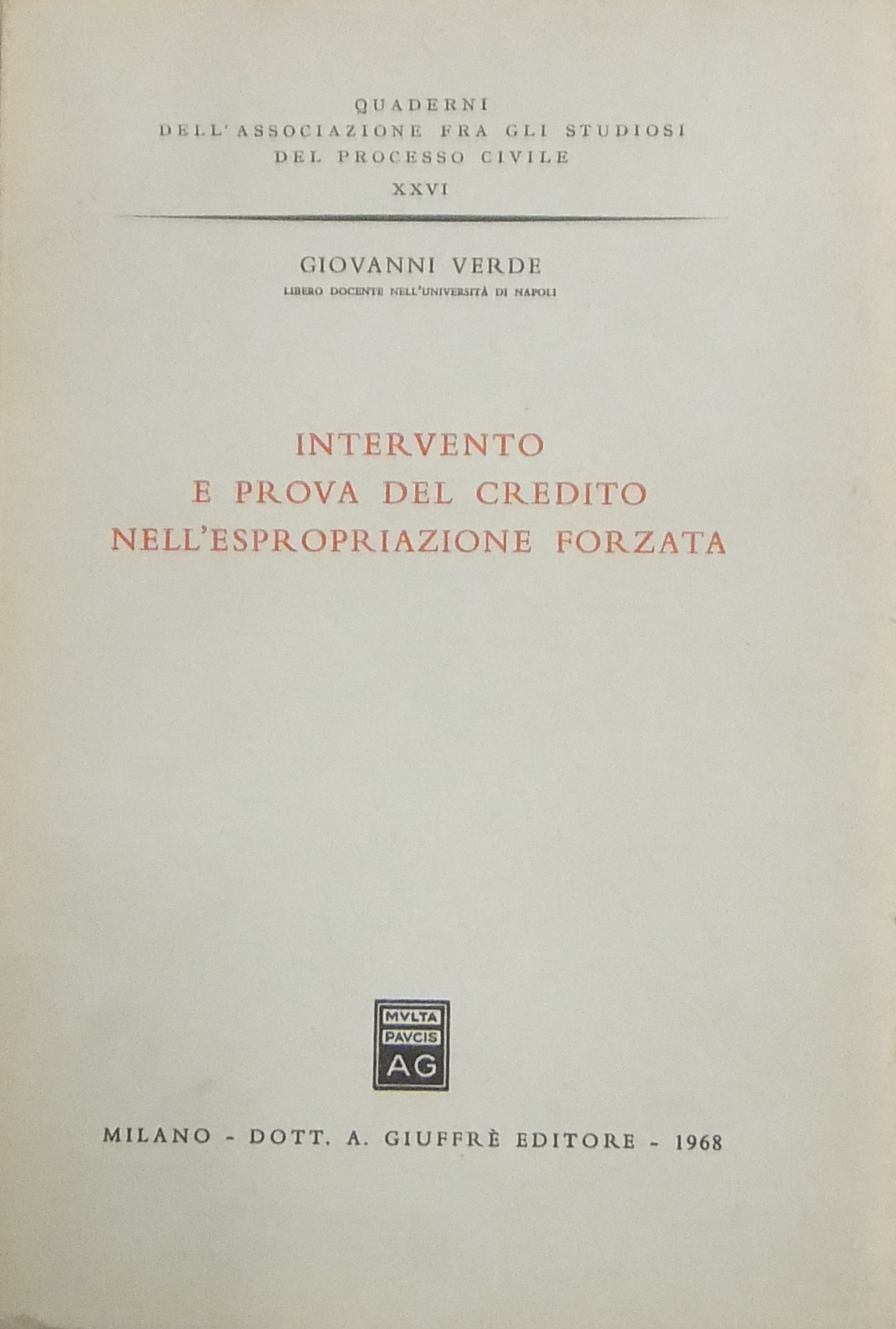 Intervento e prova del credito