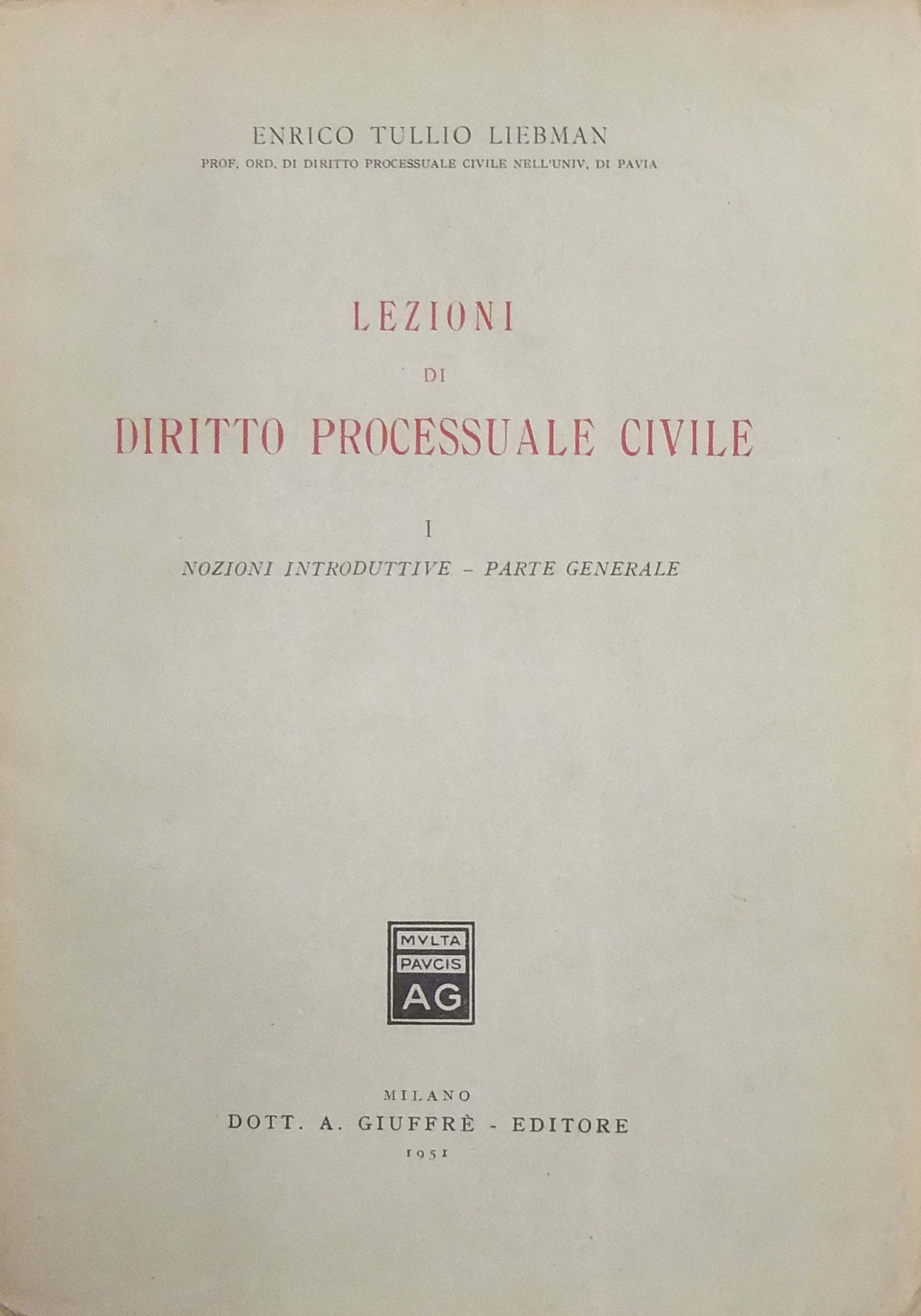 Lezioni di diritto processuale civile.