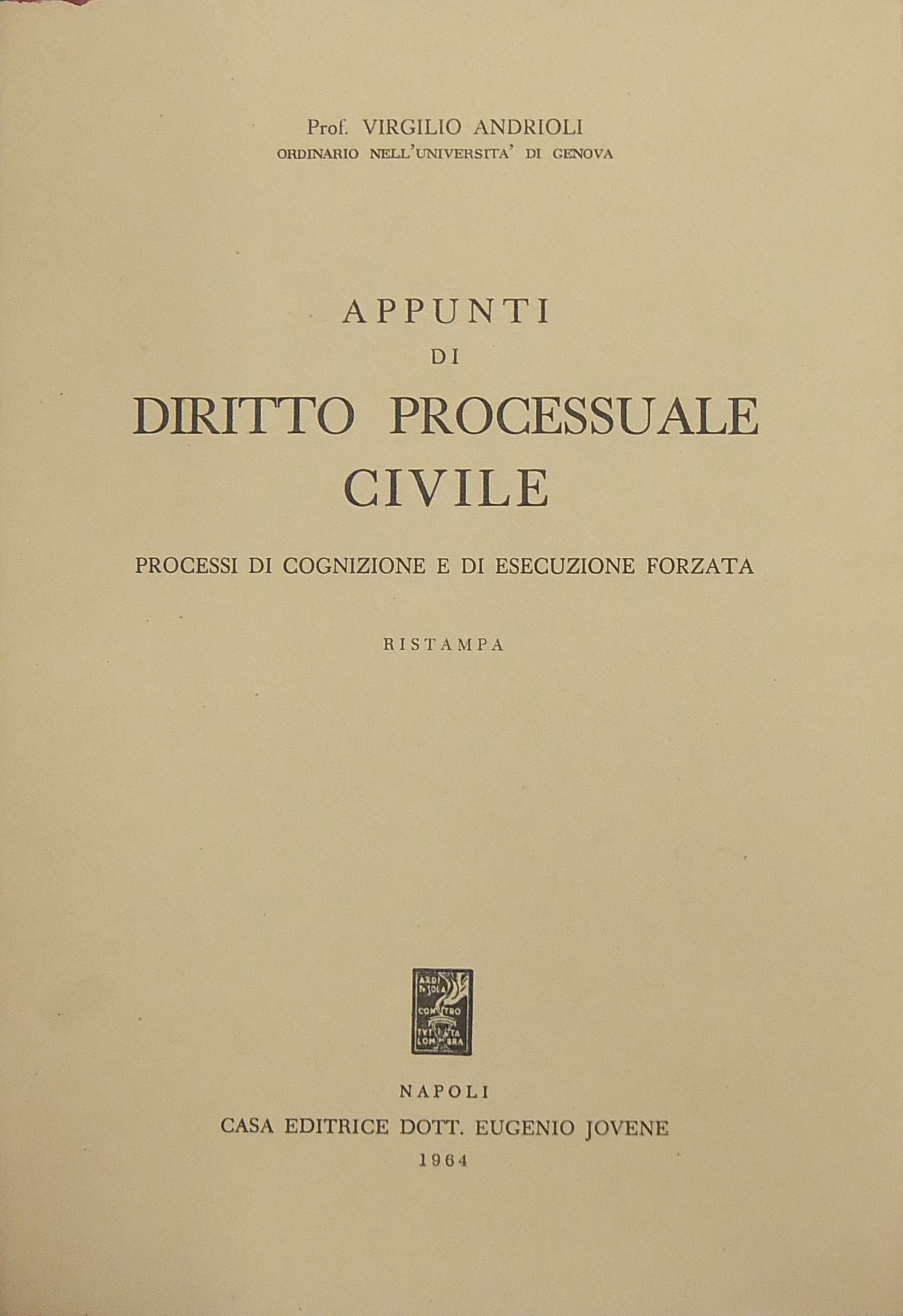 Appunti di diritto processuale civile. 