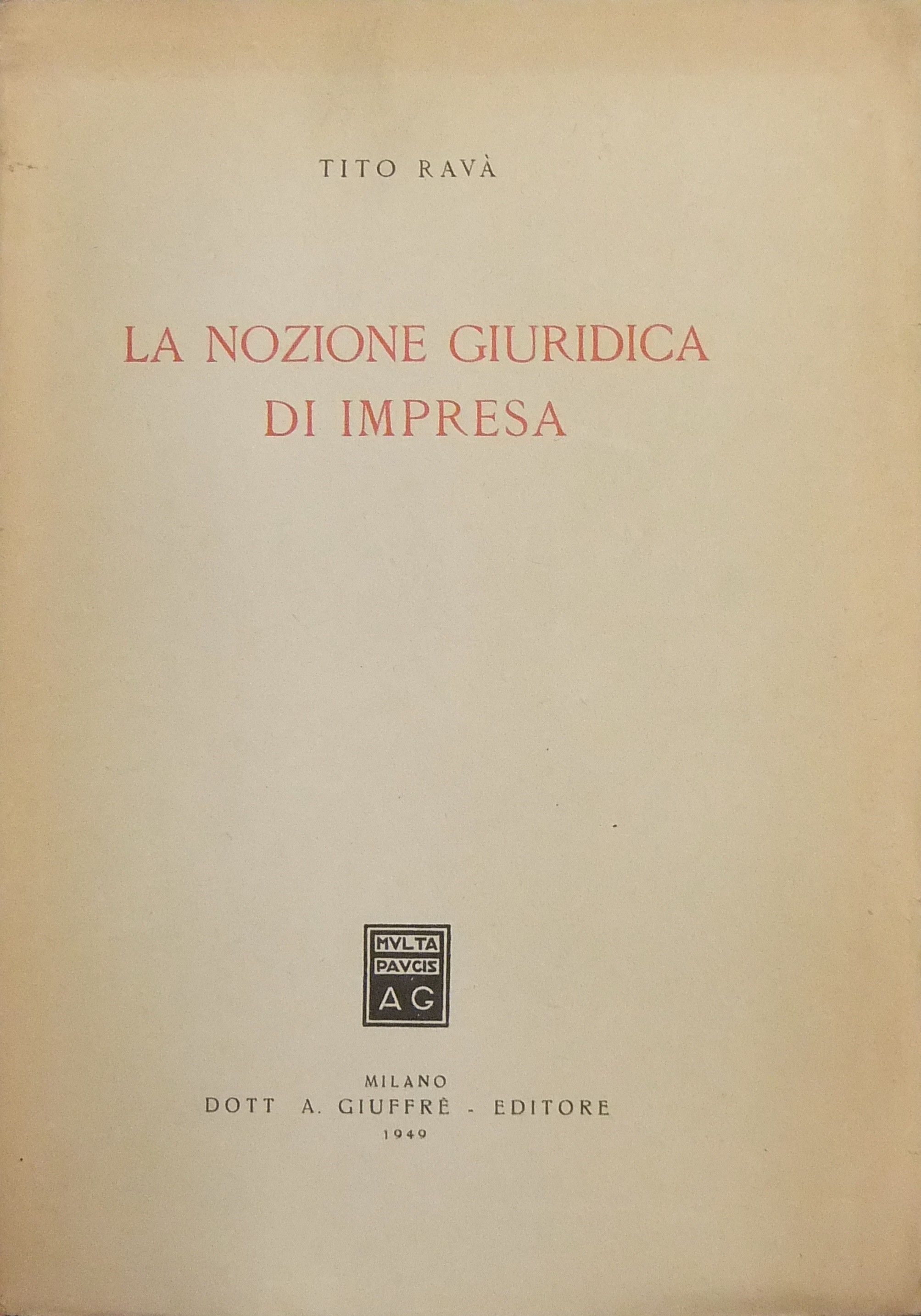 La nozione giuridica di impresa