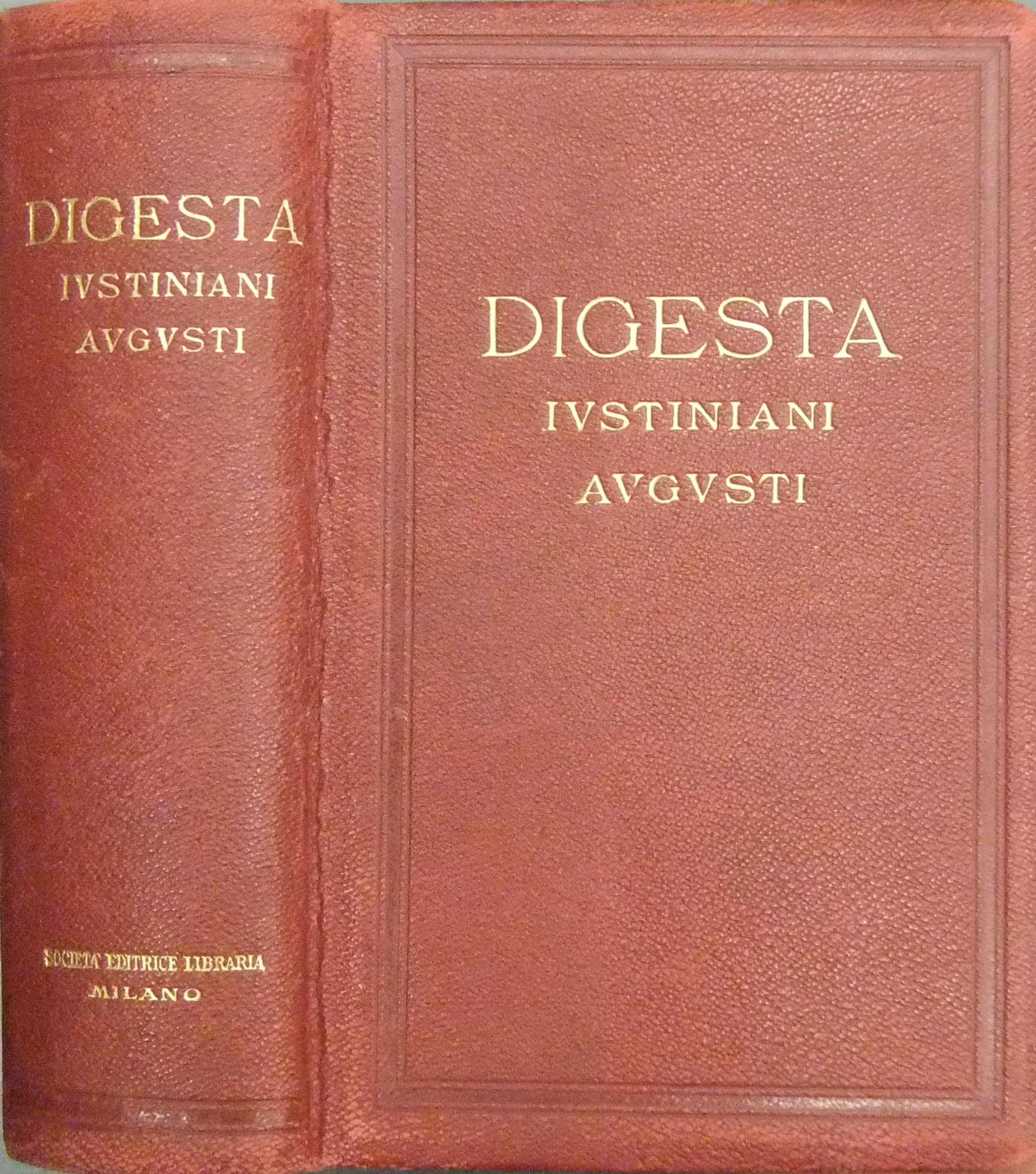 Digesta Iustiniani Augusti recognoverunt et ediderunt P. Bonfante C. Fadda C. Ferrini S. Riccobono V. Scialoja
