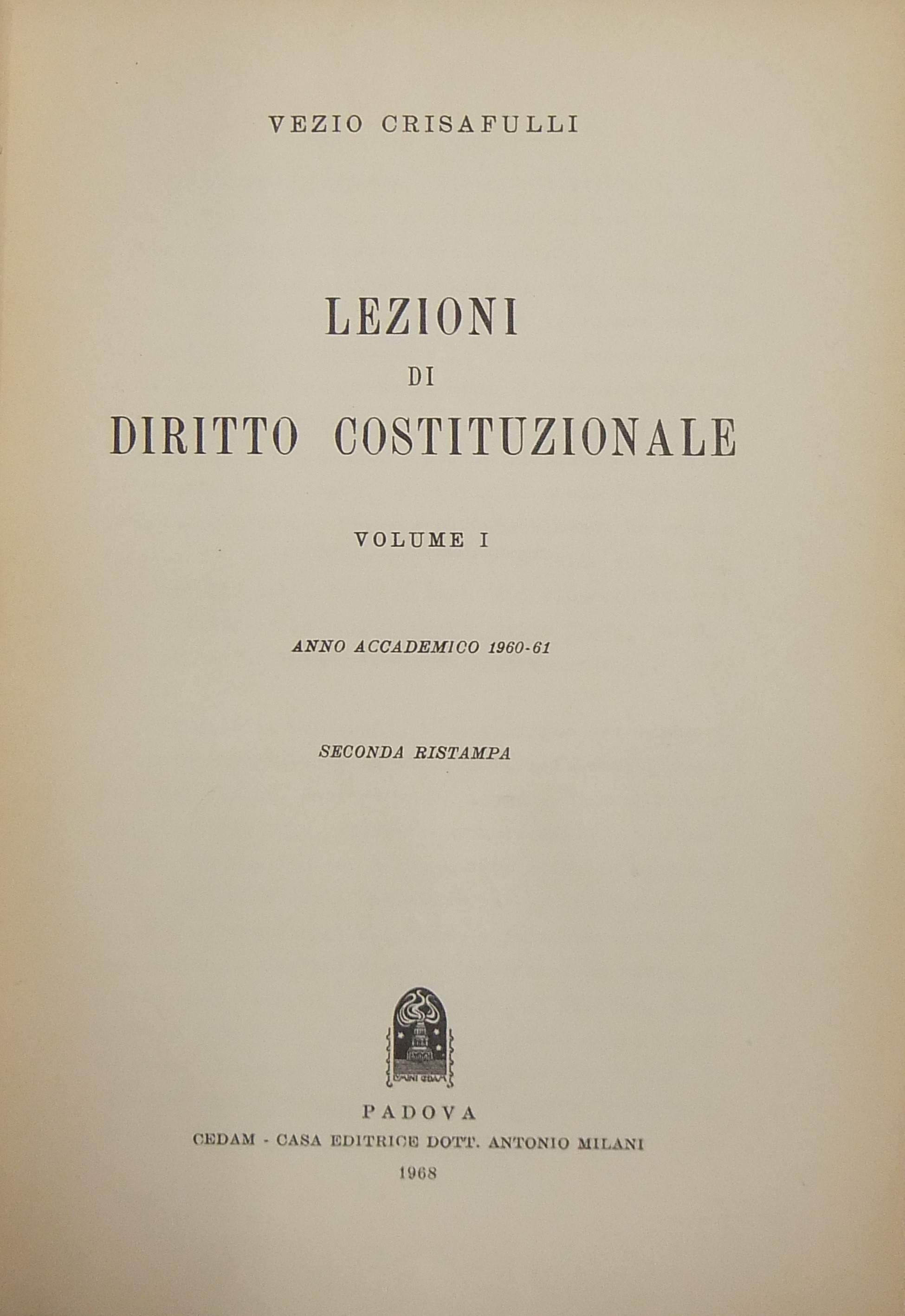 Lezioni di diritto costituzionale.