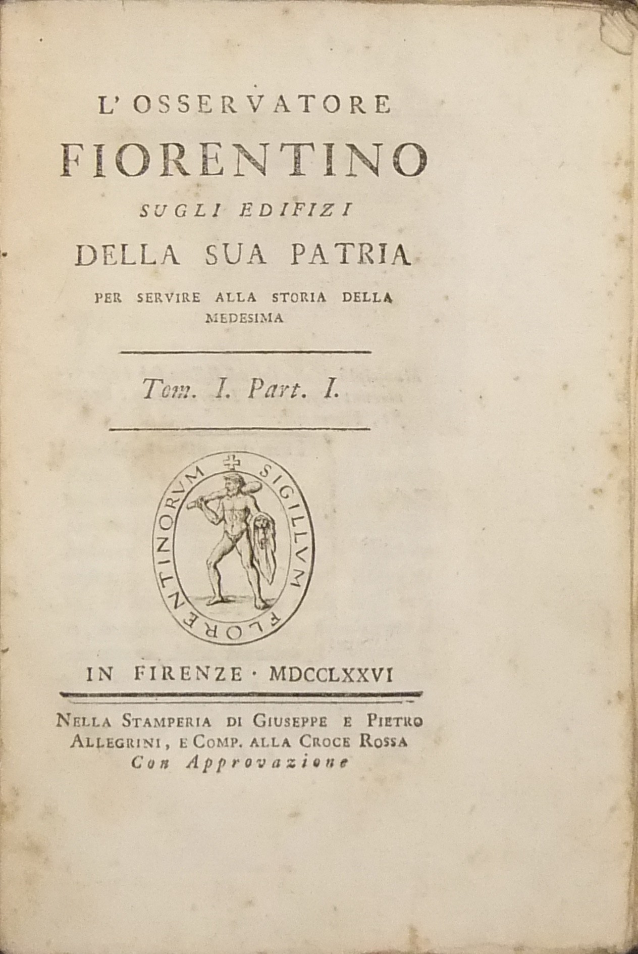 L'osservatore fiorentino sugli edifizi della sua patria