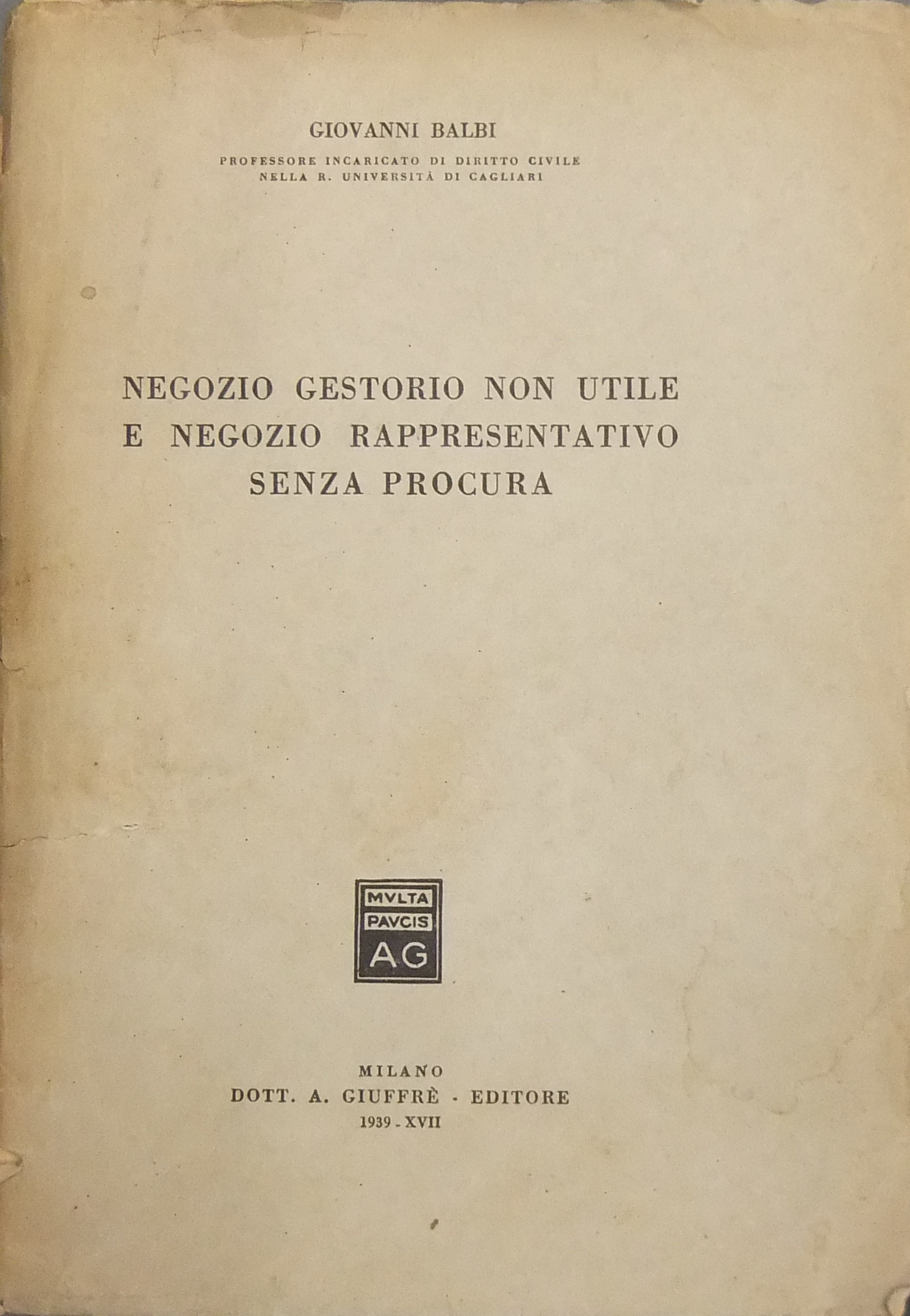 Negozio gestorio non utile