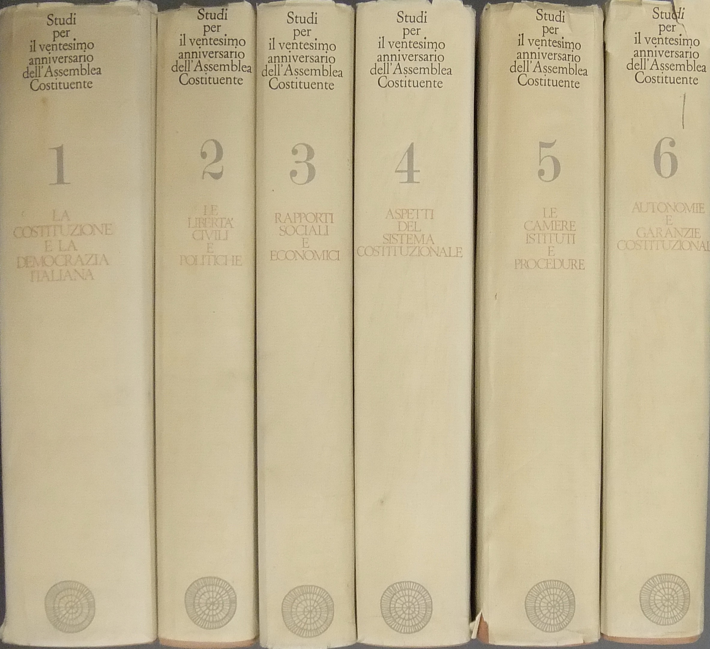 Studi per il ventesimo Anniversario dell'Assemblea Costituente.