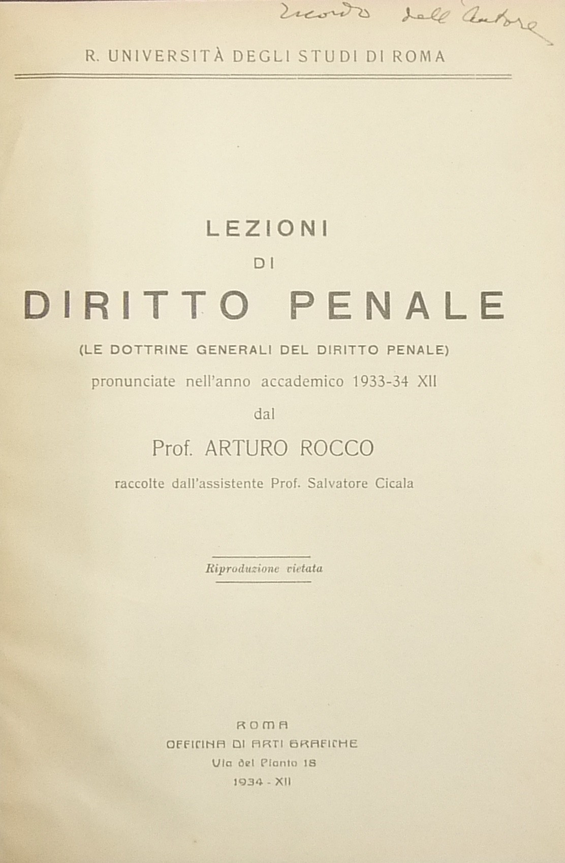 Lezioni di diritto penale 