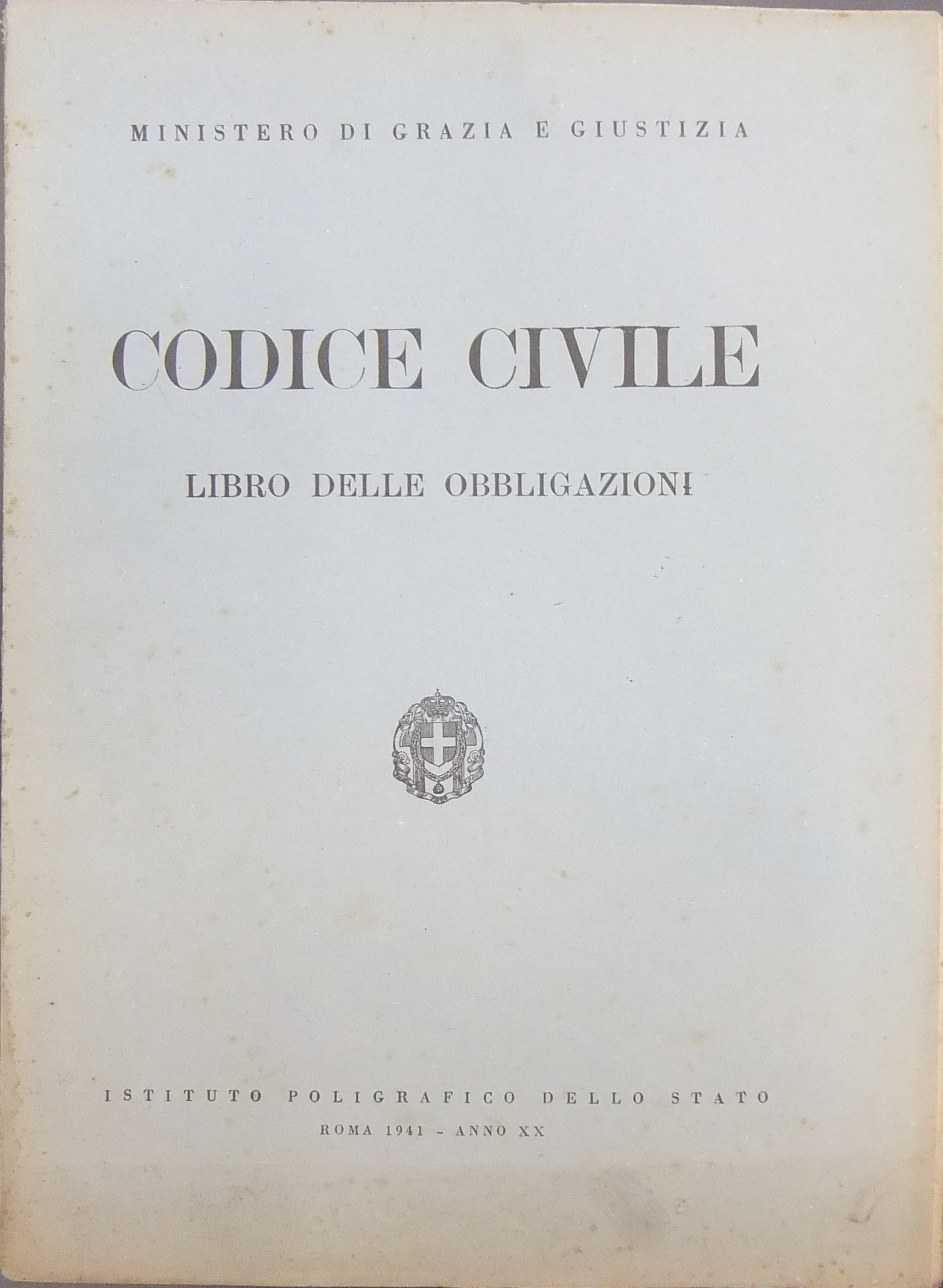 Codice Civile. Libro delle obbligazioni