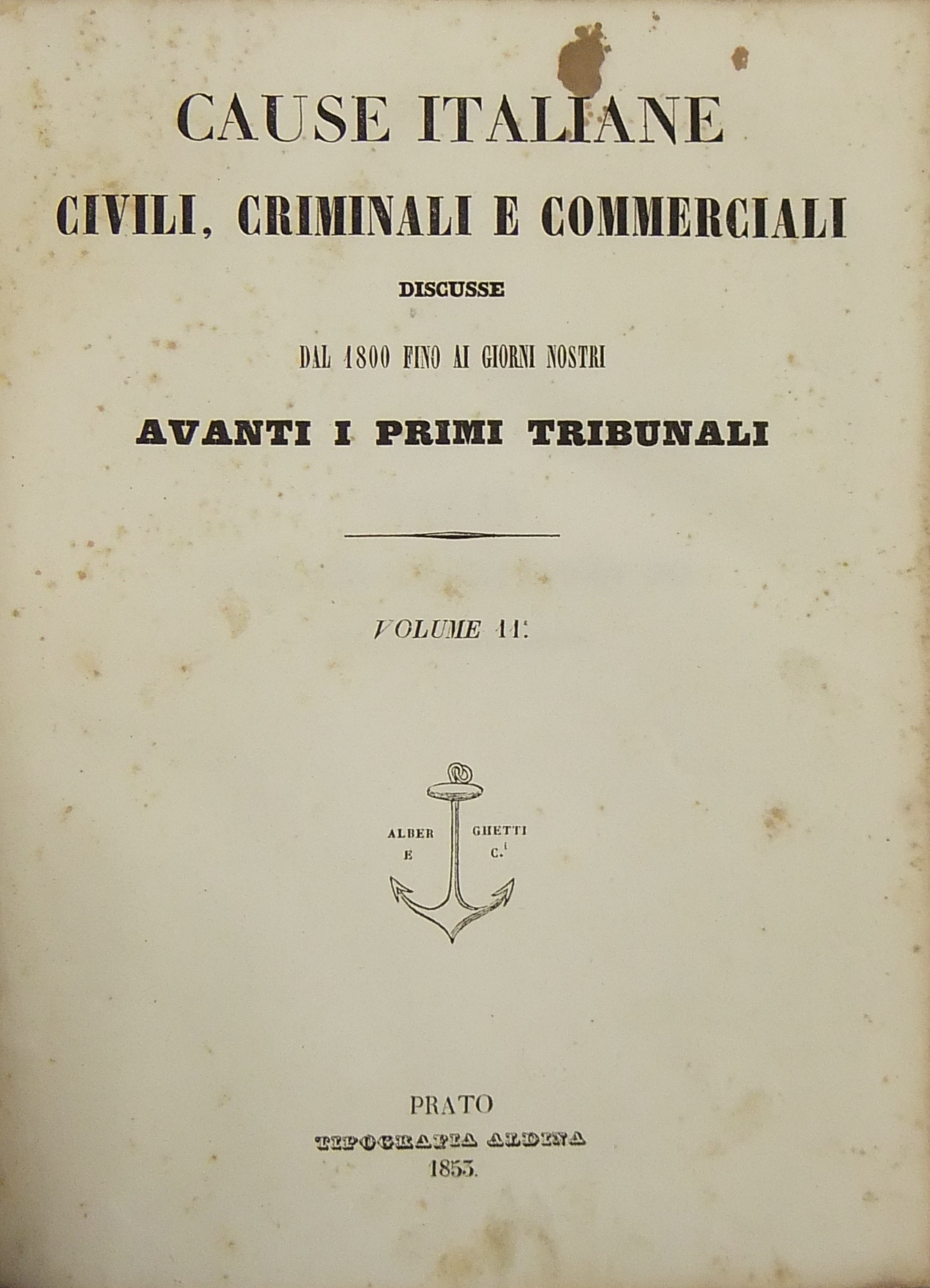 Cause italiane civili, criminali e commerciali