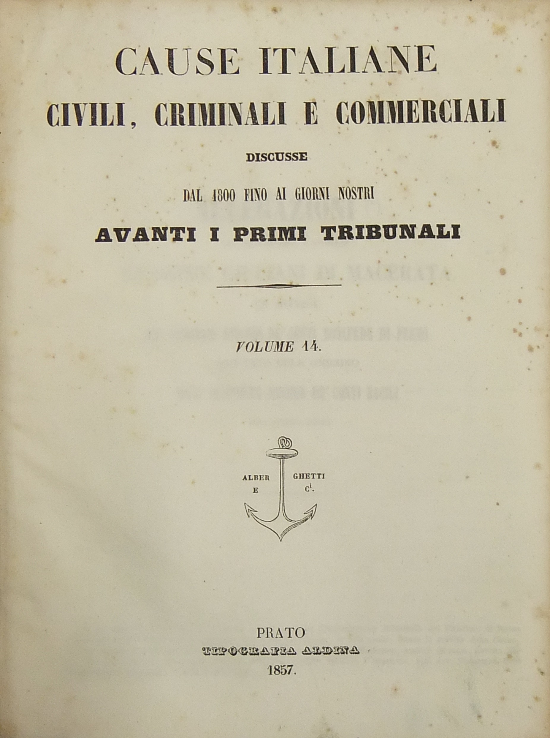 Cause italiane civili, criminali e commerciali