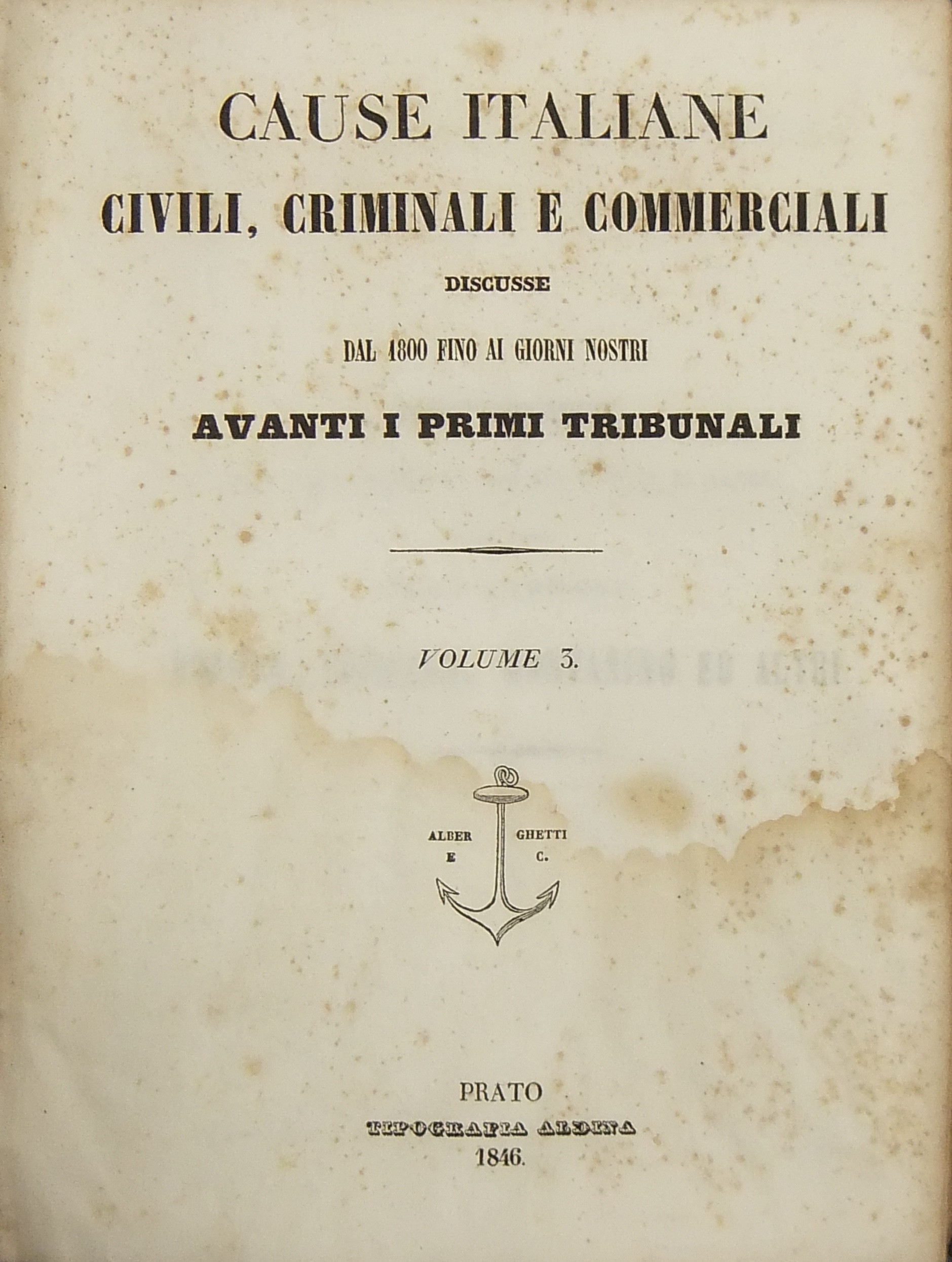 Cause italiane civili, criminali e commerciali