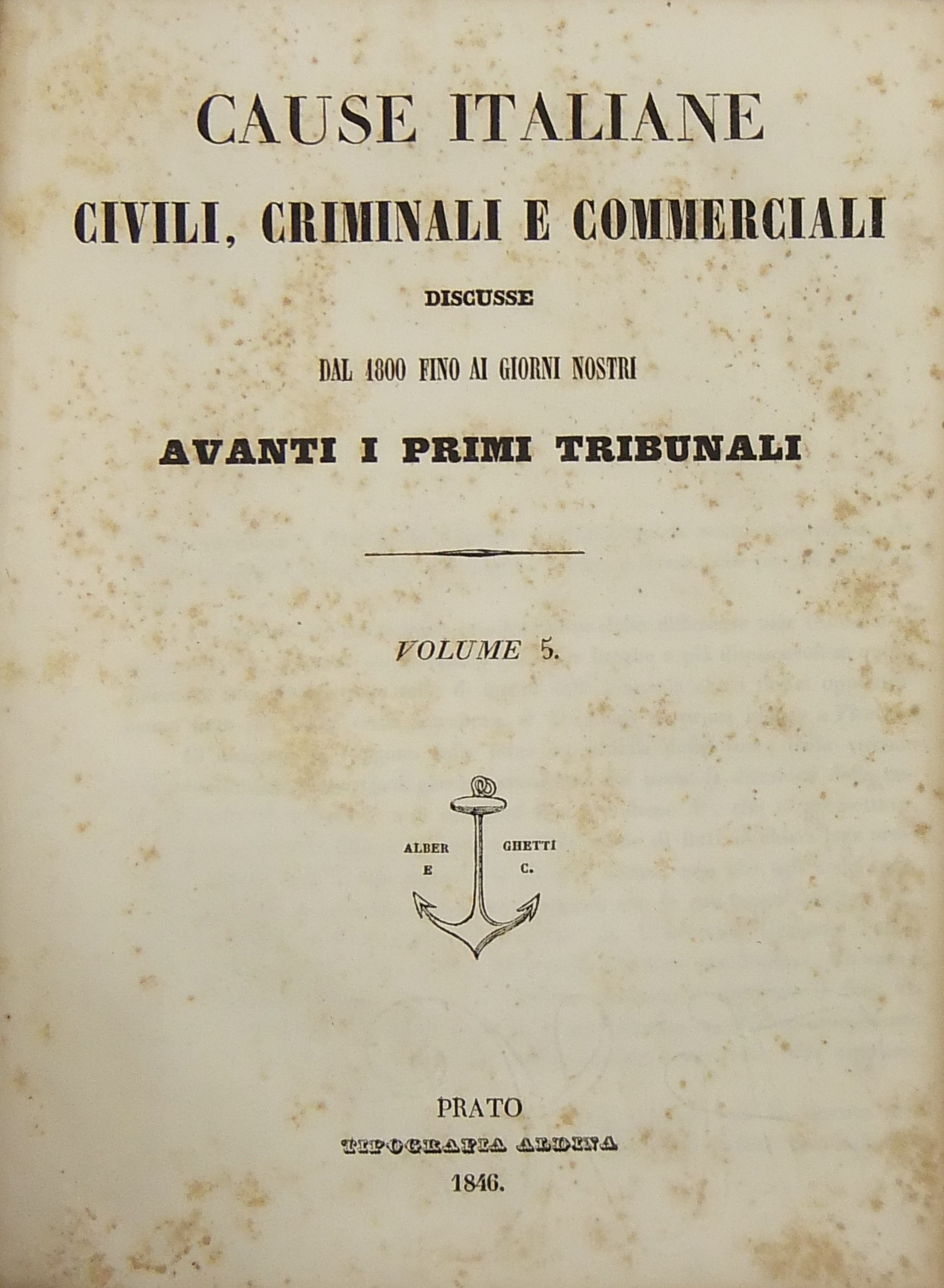 Cause italiane civili, criminali e commerciali