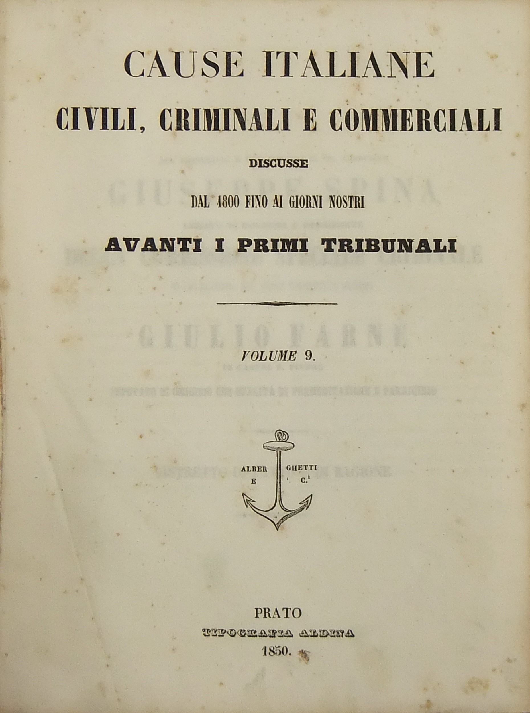 Cause italiane civili, criminali e commerciali