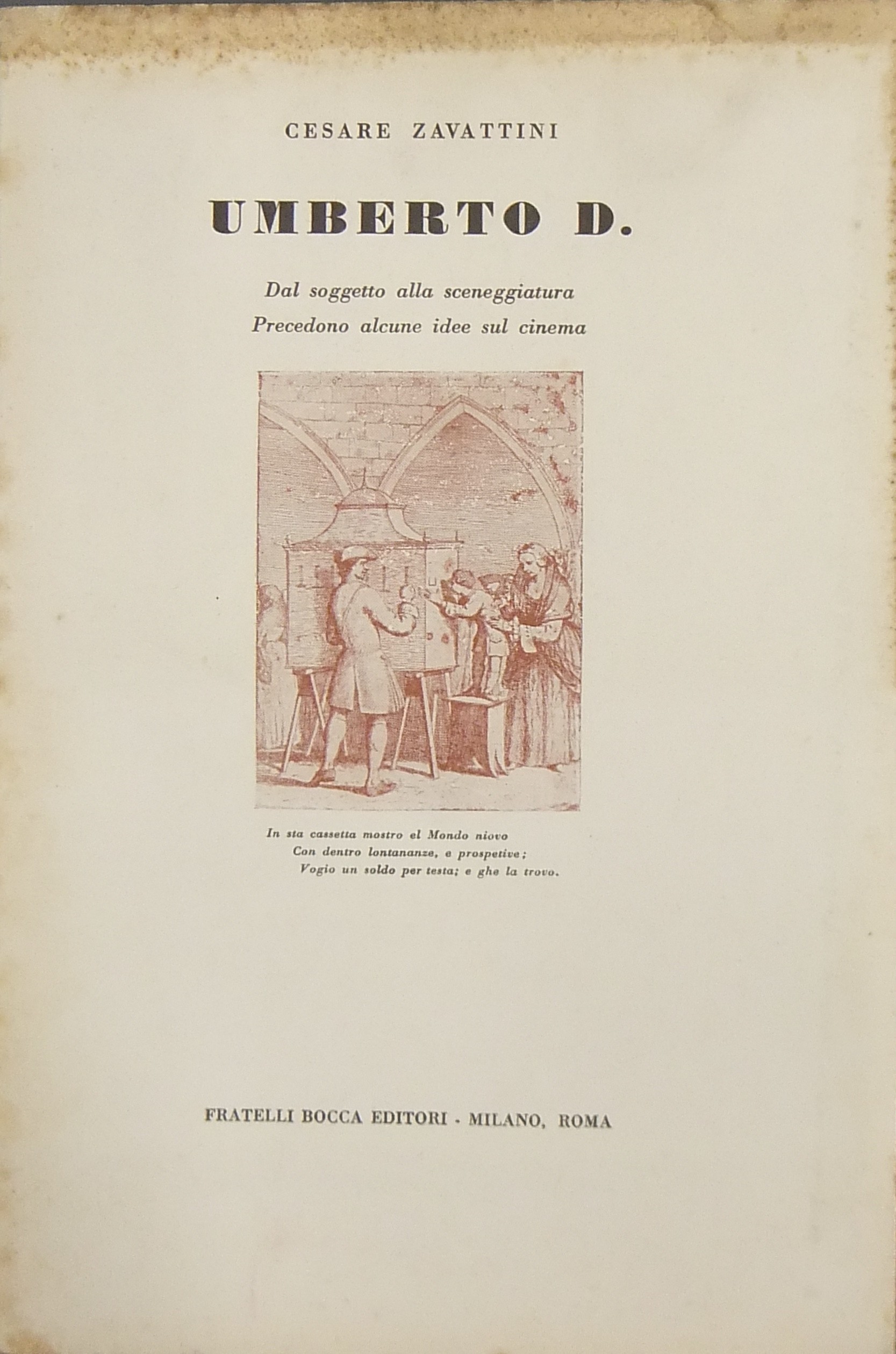 Umberto D. Dal soggetto alla sceneggiatura.