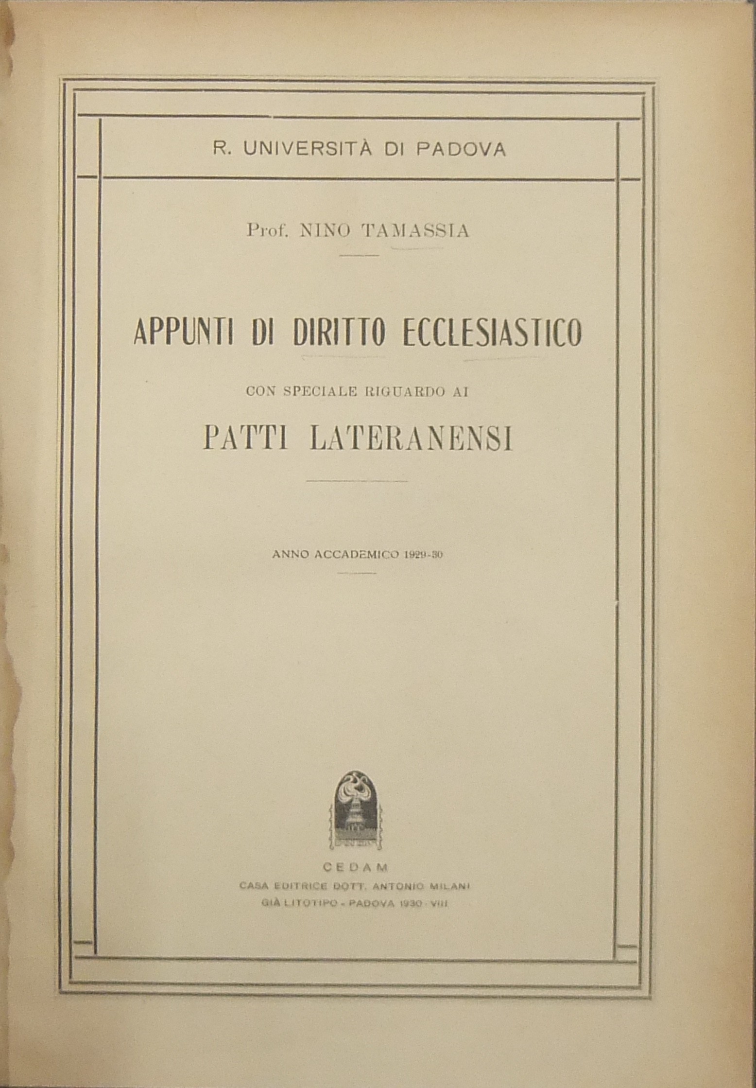 Appunti di diritto ecclesiastico 