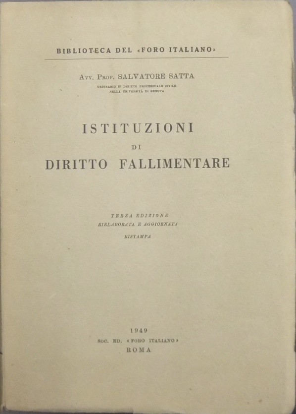 Istituzioni di diritto fallimentare