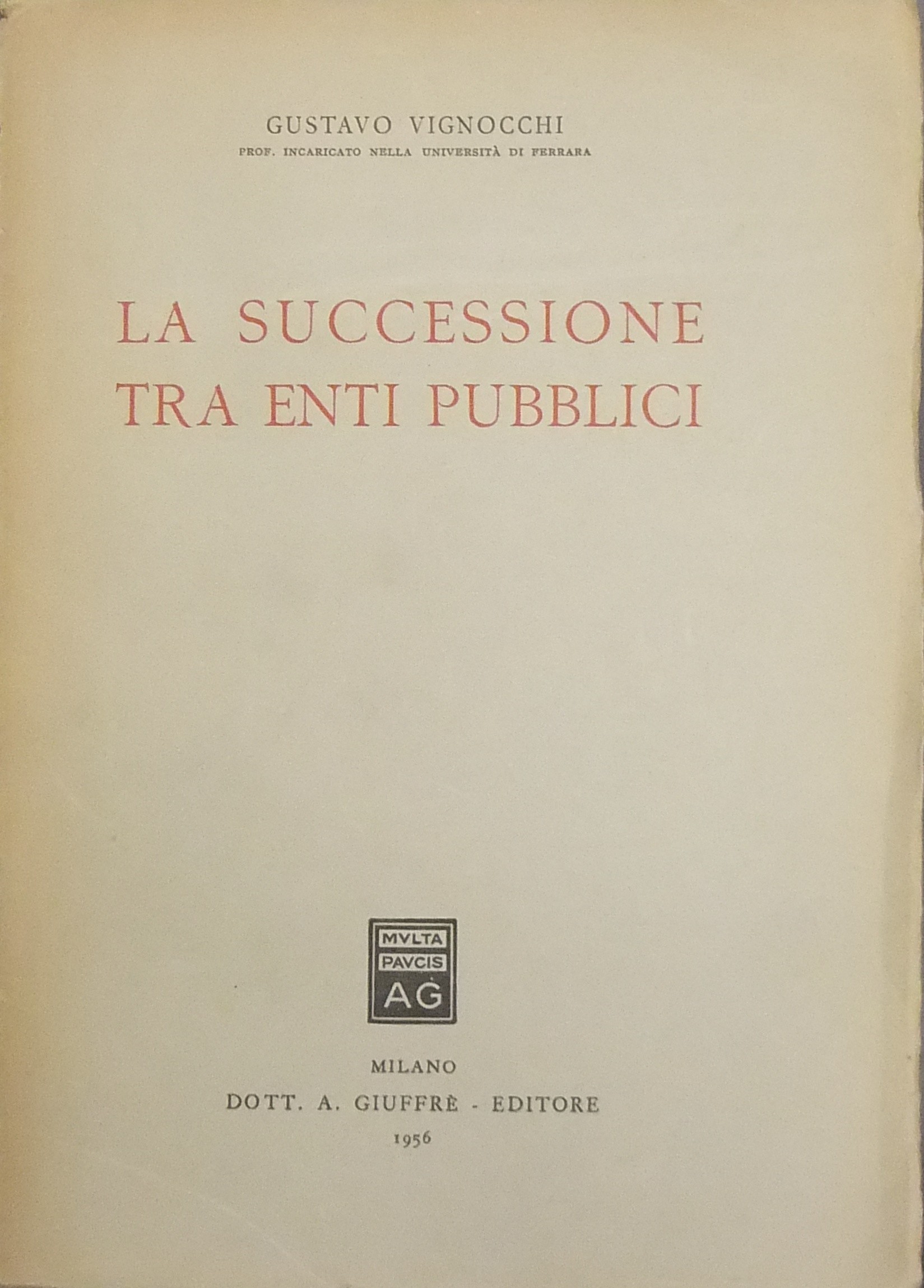 La successione tra enti pubblici