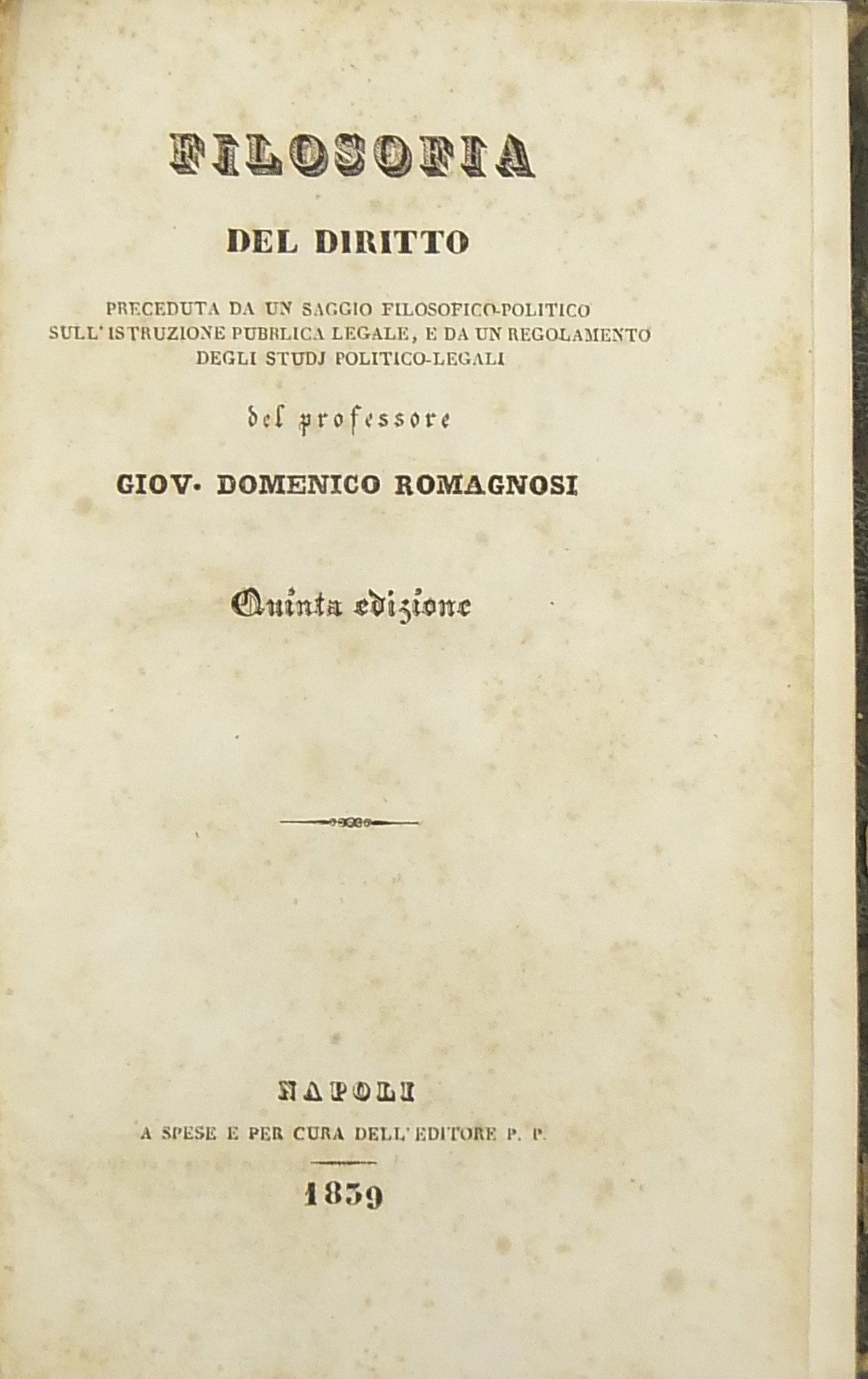 Filosofia del diritto.