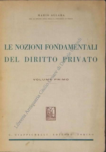 Le nozioni fondamentali del diritto privato.