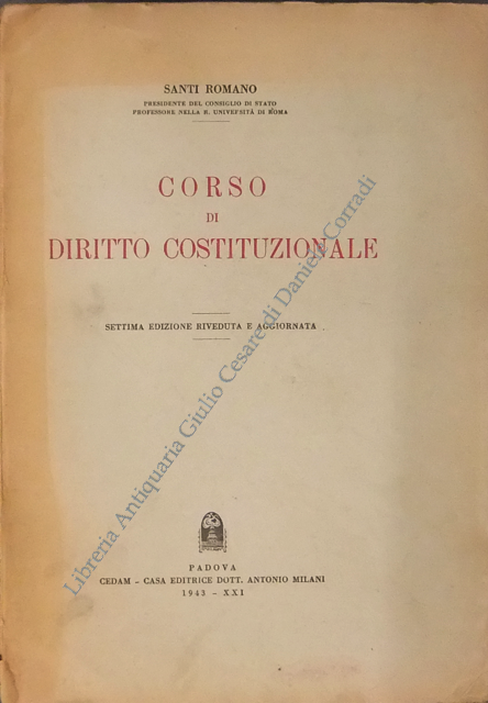 Corso di diritto costituzionale