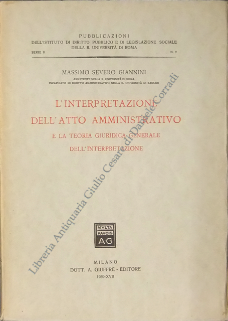 L'interpretazione dell'atto amministrativo