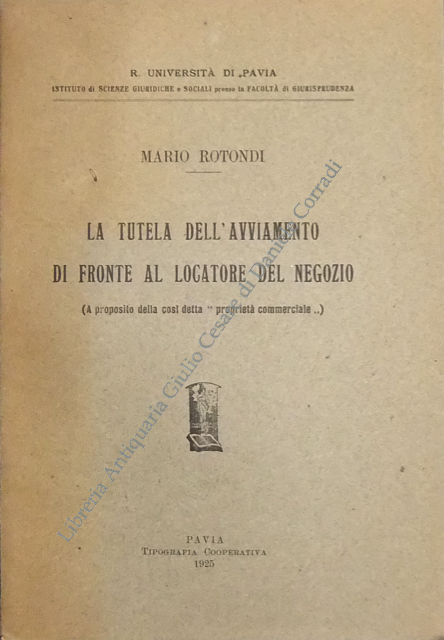 La tutela dell'avviamento