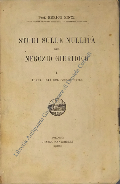 Studi sulle nullità del negozio giuridico. 