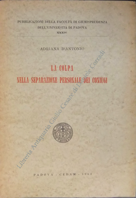 La colpa nella separazione personale dei coniugi
