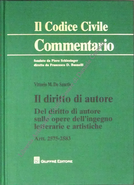 Il diritto di autore. Artt. 2575-2583