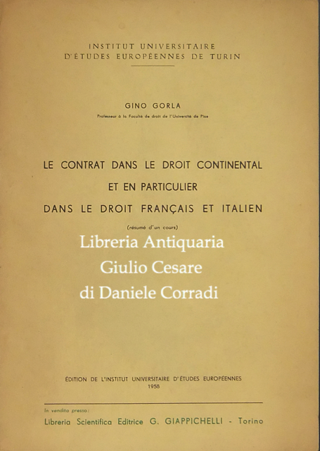 Le contrat dans le droit continental